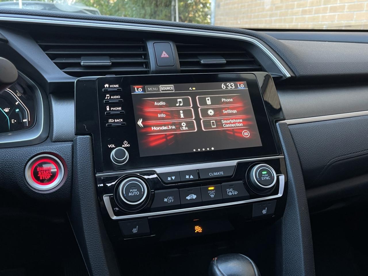 2020 Honda Civic EX Pearl white   Sunroof   Push Start   Honda Sens Photo