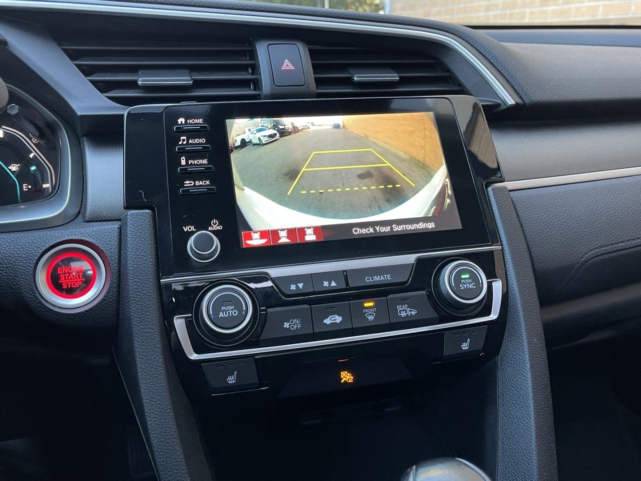 2020 Honda Civic EX Pearl white   Sunroof   Push Start   Honda Sens Photo