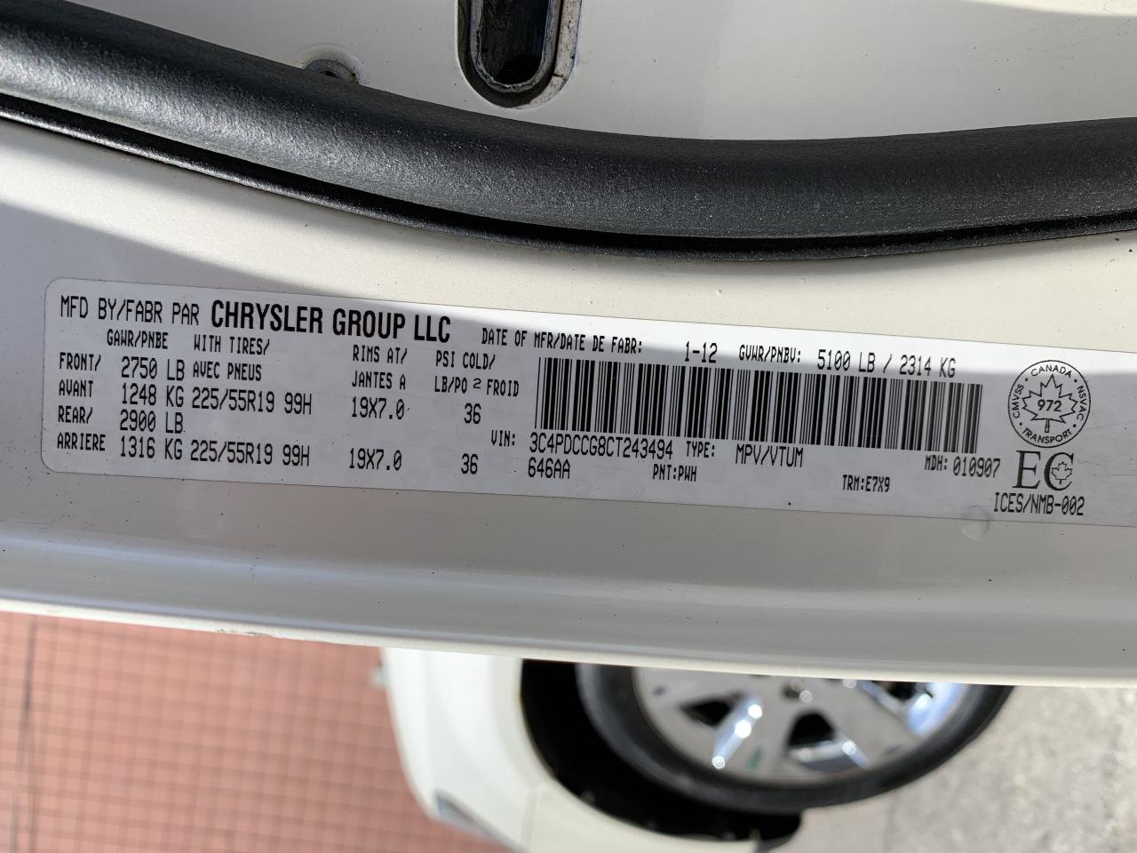 2012 Dodge Journey SXT / CREW !!! ONLY 105415 KMS !! RUST PROOFING !! Photo