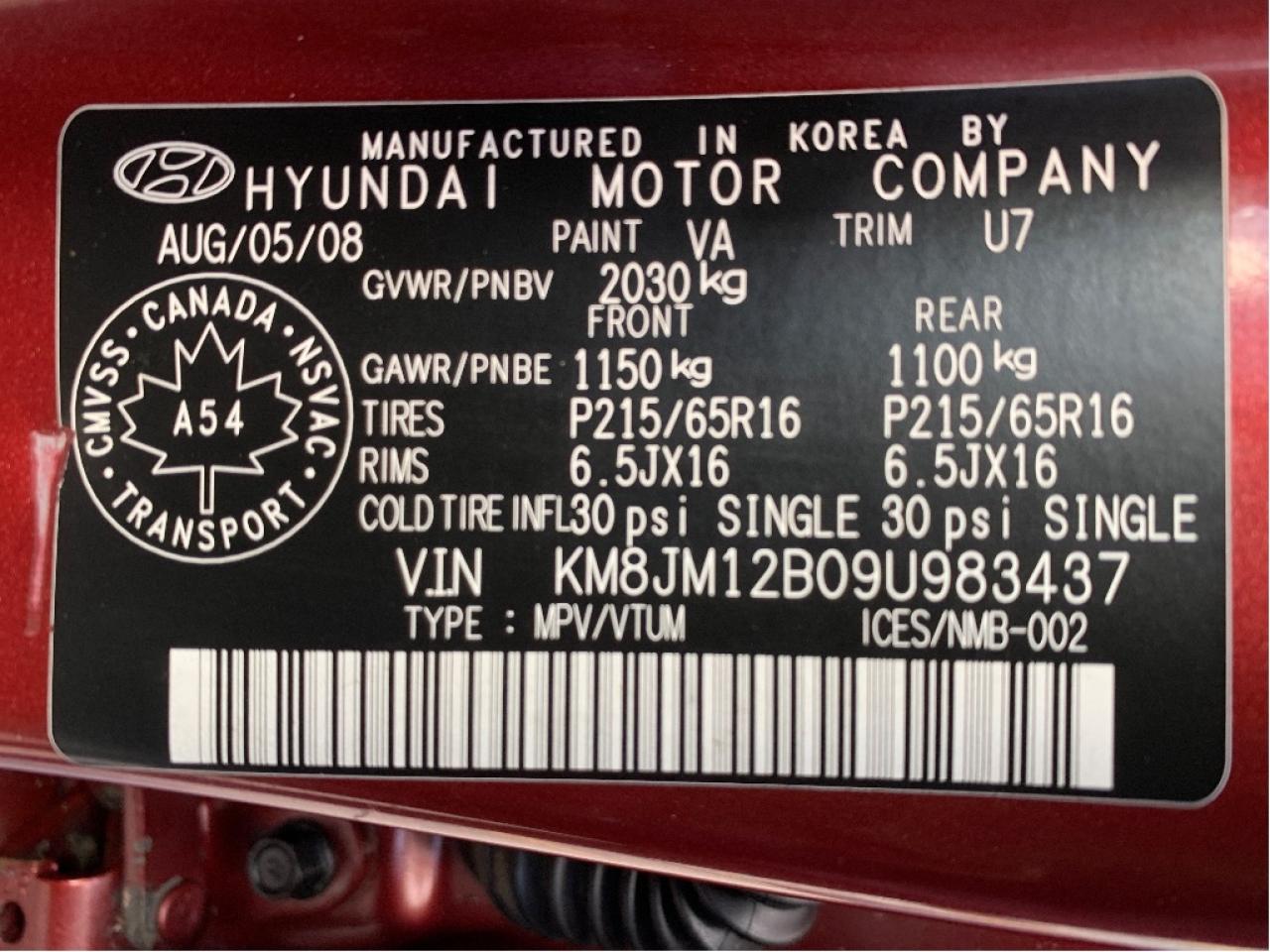 2009 Hyundai Tucson GL MODEL  AUTO !! ONE OWNER !! CAR FAX CLEAN !! Photo