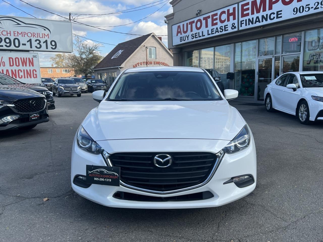 2018 Mazda MAZDA3 GS Pearl White Htd Steering   Htd Seats   Push Sta Photo