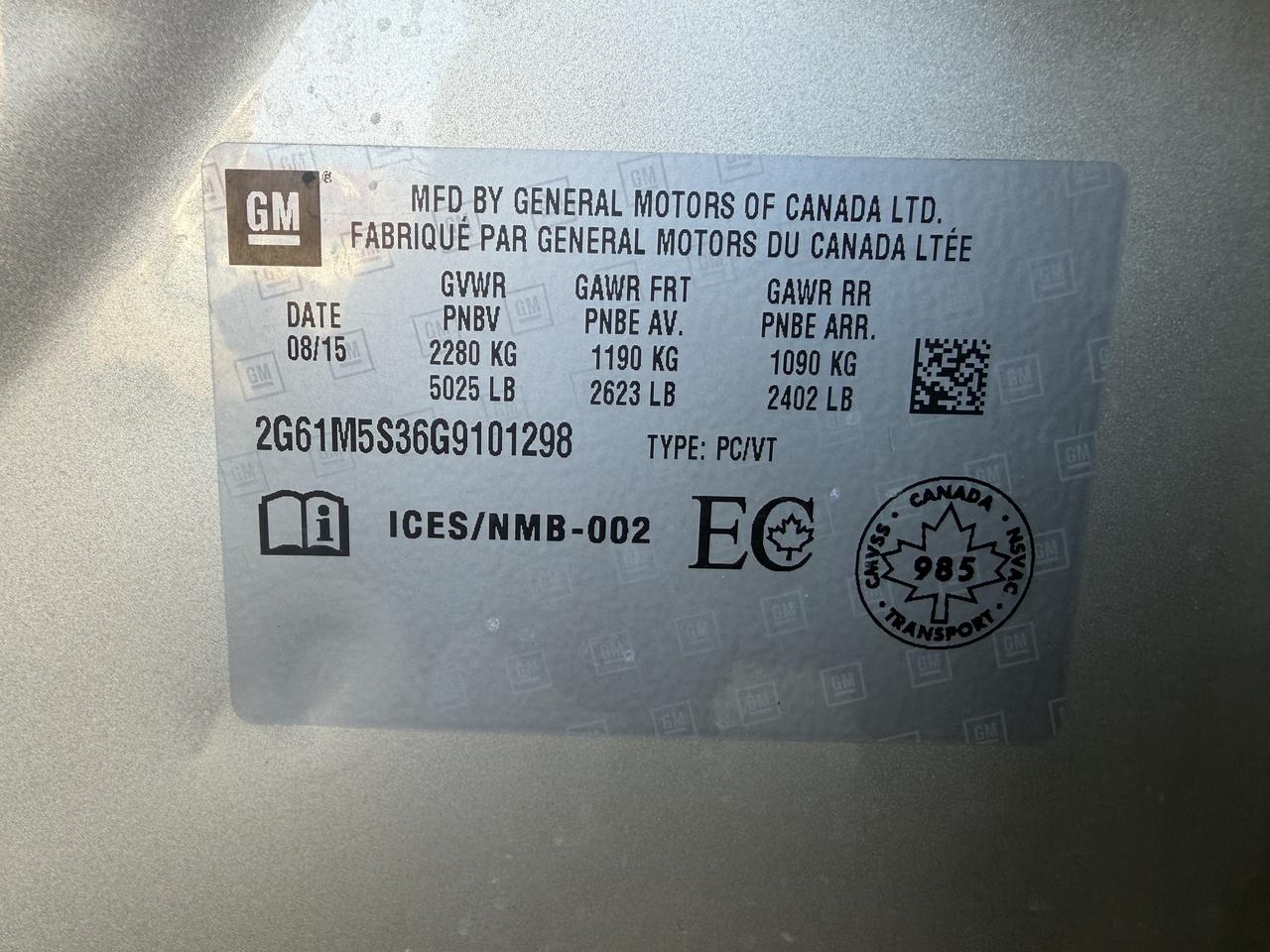 2016 Cadillac XTS ONE OWNER !!  117886 KMS  !! CAR FAX CLN ! LOADED Photo