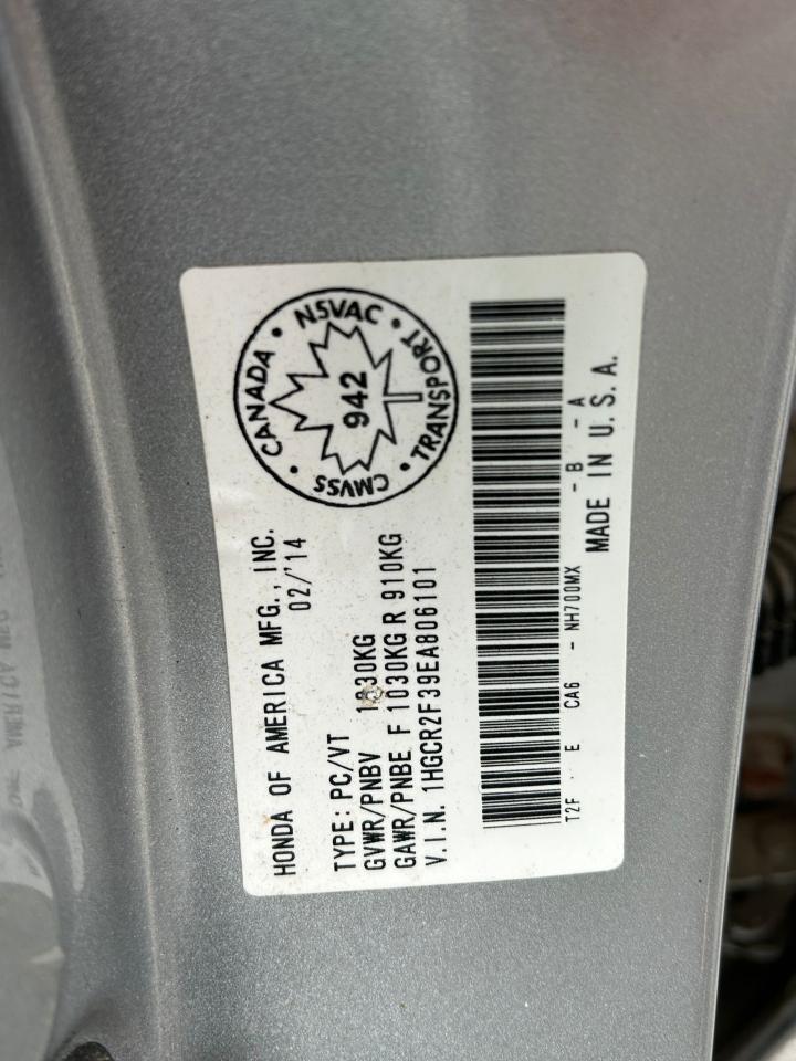 2014 Honda Accord Sedan 4dr I4 CVT LX LOW KM only96407KMS Certified Photo