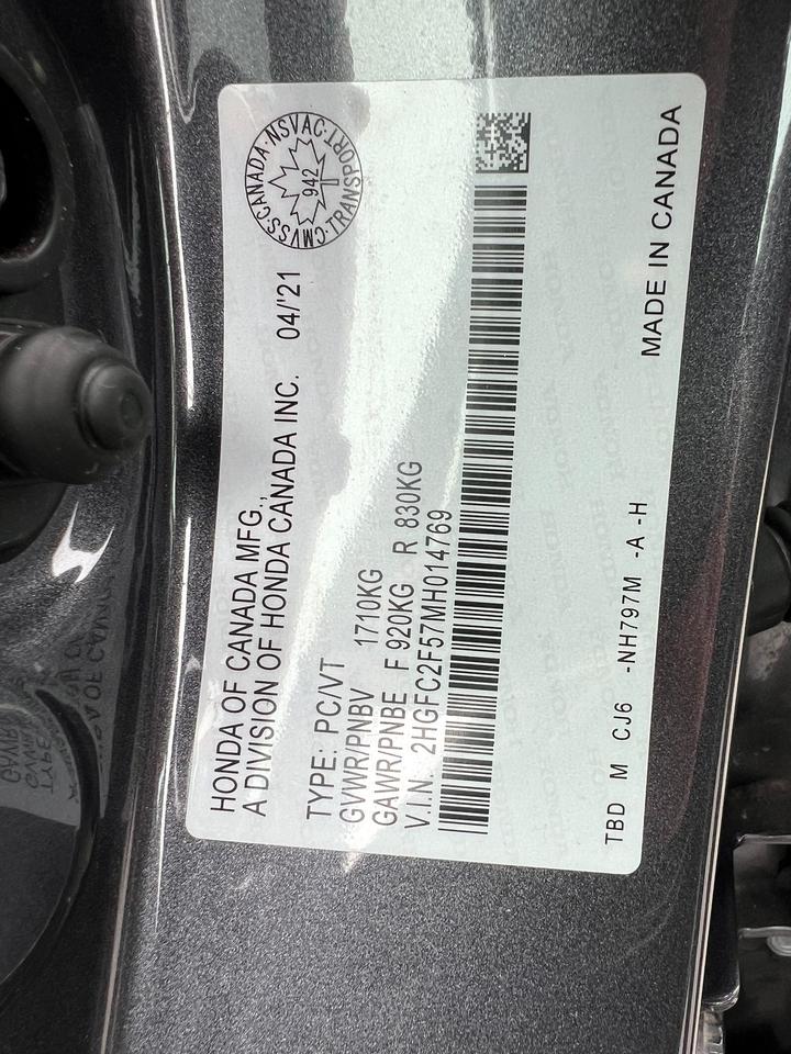 2021 Honda Civic Sedan LX Backup Bluetooth Heat Seats Photo