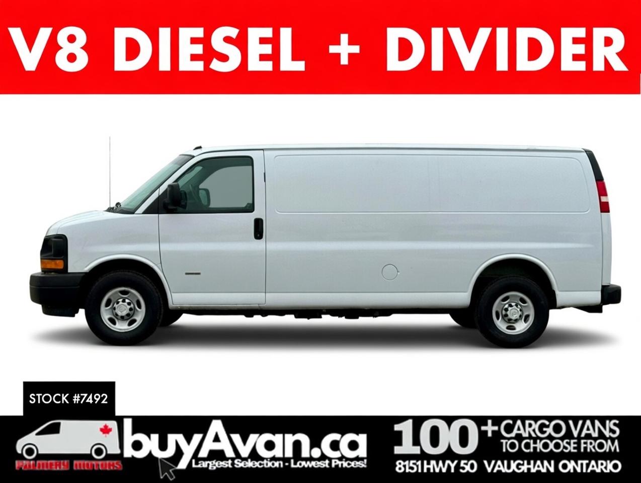 2015 GMC Savana Cargo Van 3500 EXT   6.6 DURAMAX DIESEL  149k  Clean Carfax Photo