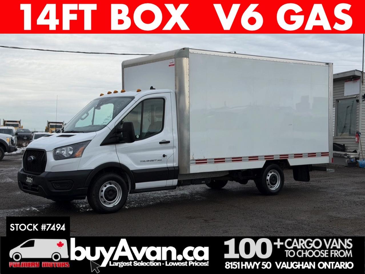 2021 Ford Transit Cargo Van T-350 14 FT Box Cube Van Photo0