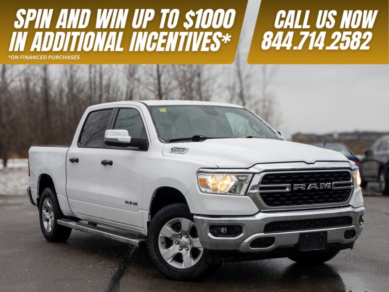 2023 RAM 1500 Big Horn- Power Folding Mirrors   Leather Steering Photo0