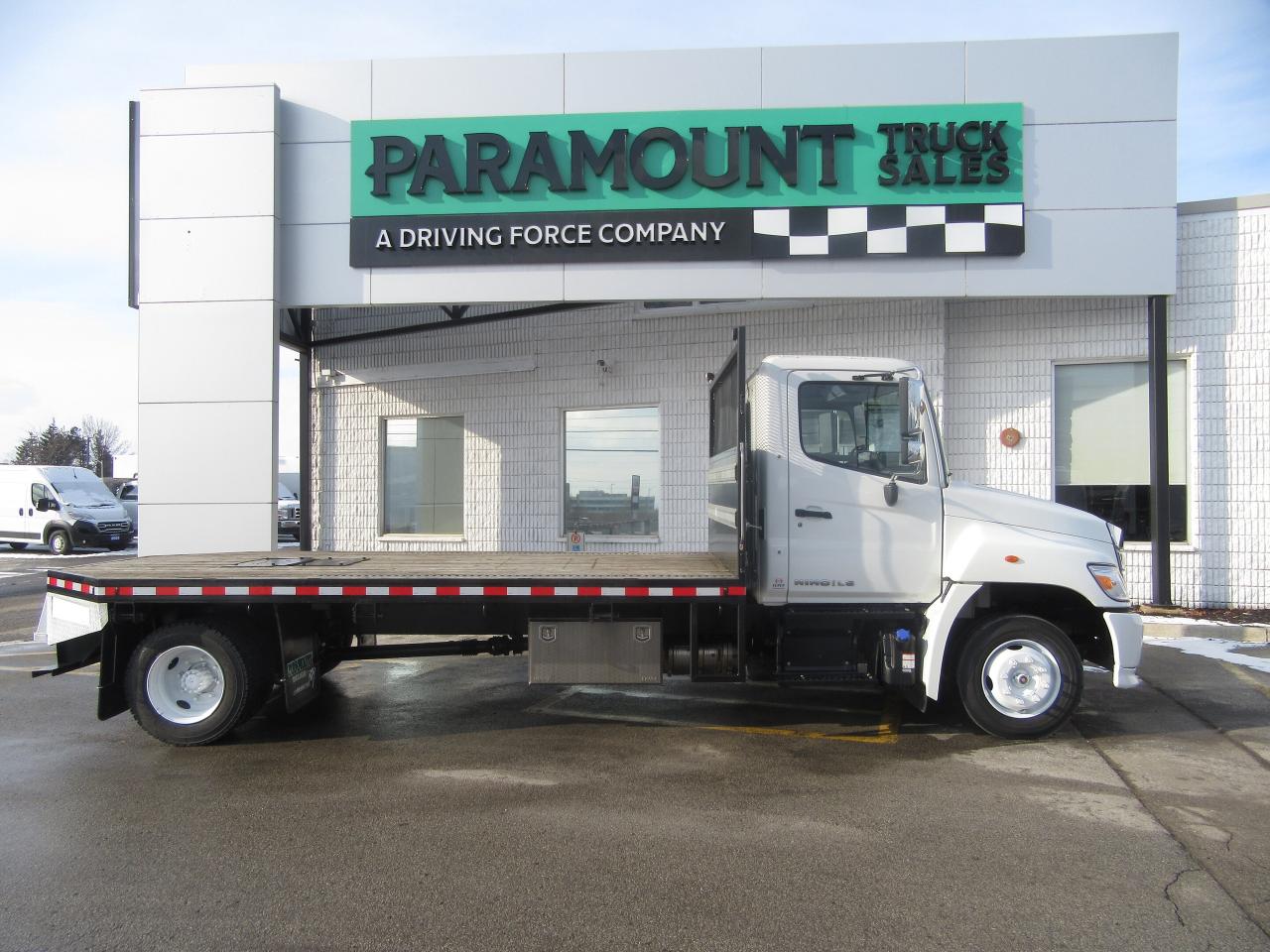 2023 Hino L6 DIESEL 16FT FLAT DECK WITH TIE STRAP PACKAGE Photo