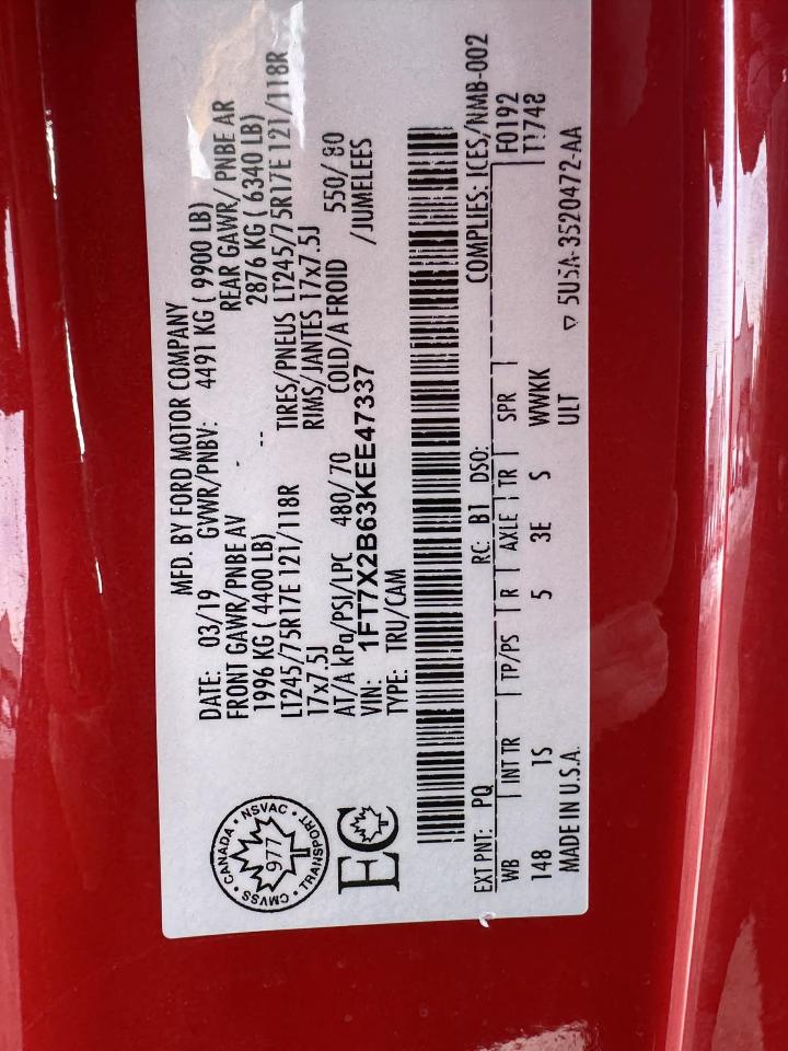 2019 Ford F-250 XL 4WD SuperCab 6.75' Box Photo