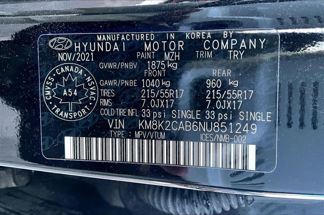 2022 Hyundai KONA Preferred AWD   Heated Seats/Steering   CarPlay Photo