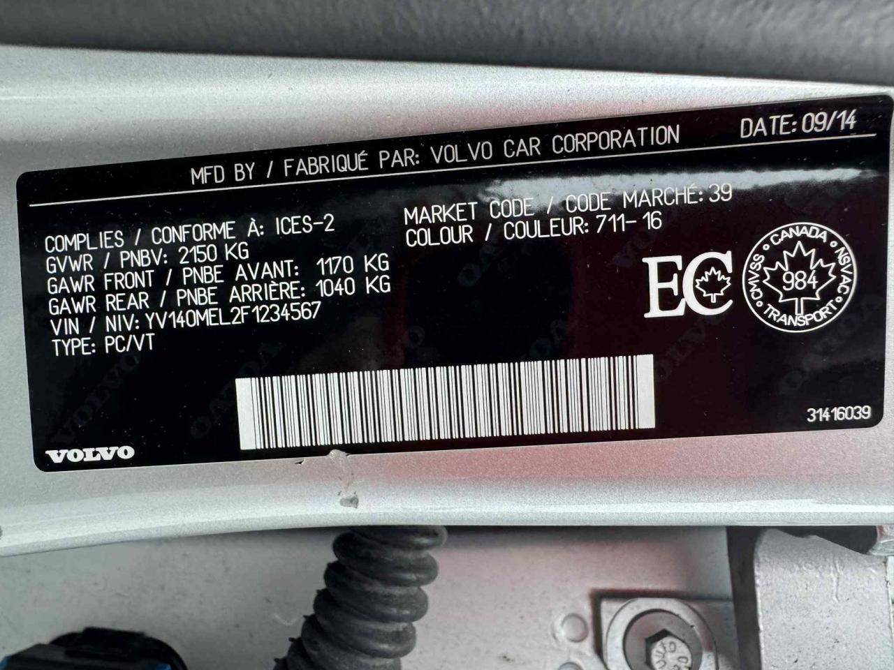 2015 Volvo V60 4dr Wgn T5 Drive-E Premier Plus FWD Photo