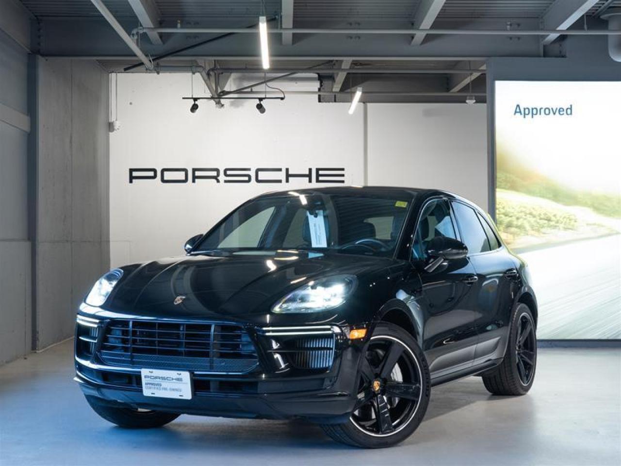 ***Leasing Options Available on Certified Pre-Owned Porsches*** The Porsche that you’ve always wanted. This 2020 Macan Turbo (MY20) has a Clean CarFax Report. With Leather Package in Black, Window Trim in High Gloss Black ($270), Adaptive Air Suspension incl. Porsche Active Suspension Management (PASM) ($1,590), Sport Exhaust System incl. Tailpipes in Black, Power steering Plus ($310), 21 Sport Classic Wheels in High Gloss Black ($2,630), Power Seats (14-way) with Memory Package, Interior Trim in High Gloss Black, Clear Taillights ($1,040), this is the car for you! Look for the Porsche Approved seal when buying a pre-owned Porsche. Porsche Approved Pre-Owned Cars are inspected in compliance with our 111-point checklist and any work required is performed using only 100% Porsche Genuine Parts. As proof of the trust that we have in the quality of our vehicles, every certified pre-owned car comes with a minimum of 24 months Porsche Approved Warranty and Porsche Roadside Assistance. The Porsche Approved Warranty covers all components of your Porsche and offers the same level of security as our new car warranty. Luxury Tax is not charged on Certified Pre-Owned vehicles. Call us at 613-749-4275 and ask to speak to one of our Porsche Brand Executives. Serving the Ottawa & Gatineau region. *** Options de location disponibles pour les Porsche doccasion certifiées *** La Porsche de vos rêves. Cette voiture 2020 Macan Turbo (MY20)  a un bon rapport d’historique de véhicule de CarFax. Grâce à  Leather Package in Black, Window Trim in High Gloss Black ($270), Adaptive Air Suspension incl. Porsche Active Suspension Management (PASM) ($1,590), Sport Exhaust System incl. Tailpipes in Black, Power steering Plus ($310), 21 Sport Classic Wheels in High Gloss Black ($2,630), Power Seats (14-way) with Memory Package, Interior Trim in High Gloss Black, Clear Taillights ($1,040), cette voiture est parfaite pour vous! Trouvez le sceau d’approbation de Porsche lorsque vous achetez une Porsche d’occasion. Les voitures d’occasion approuvées par Porsche sont inspectées conformément à notre liste de vérification de 111 points. Tout travail requis est effectué en utilisant uniquement des pièces d’origine Porsche. Comme preuve de la confiance que nous avons dans la qualité de nos véhicules, chaque voiture d’occasion certifiée fait l’objet d’une garantie d’au moins 24 mois approuvée par Porsche et de l’assistance routière Porsche. La garantie approuvée par Porsche couvre tous les composants de votre Porsche et offre le même niveau de sécurité que notre garantie pour les véhicules neufs. La taxe de luxe n’est pas appliquée aux véhicules d’occasion certifiés. Appelez-nous au 613-749-4275 pour parler à l’un de nos directeurs de marque Porsche. Au service de la région d’Ottawa et du Gatineau.