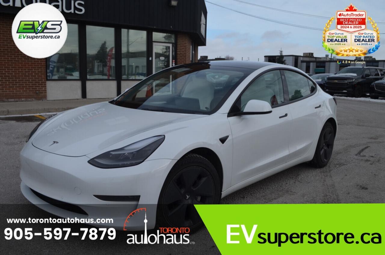 2021 Tesla Model 3 WHITE INTERIOR I OVER 100 TESLAS AT EVSUPERSTORE.C Photo0