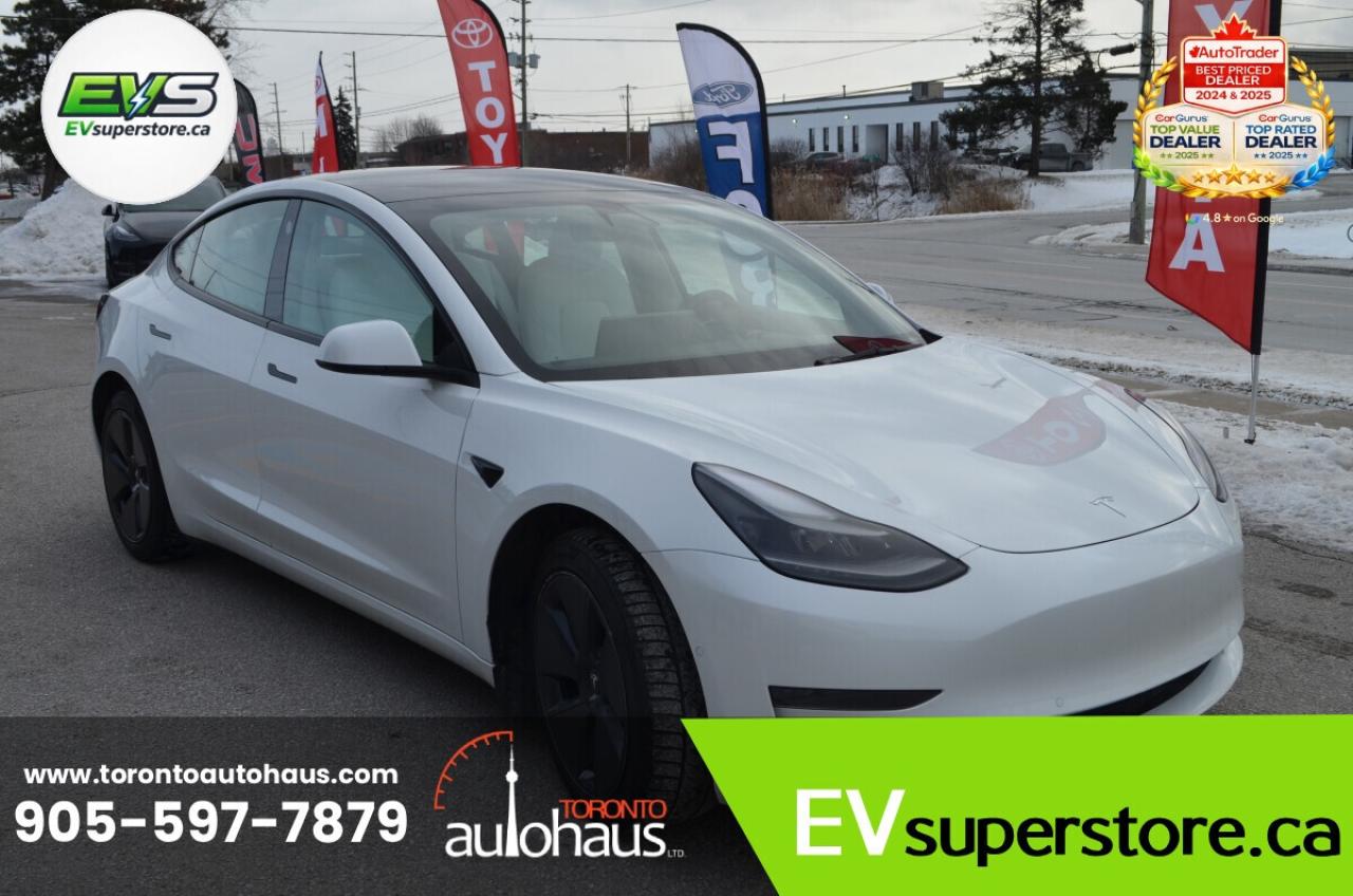2021 Tesla Model 3 WHITE INTERIOR I OVER 100 TESLAS AT EVSUPERSTORE.C Photo