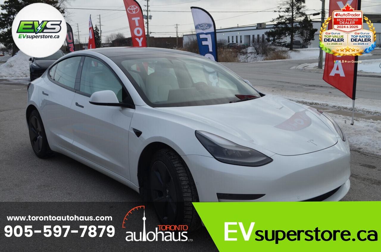 2021 Tesla Model 3 WHITE INTERIOR I OVER 100 TESLAS AT EVSUPERSTORE.C Photo