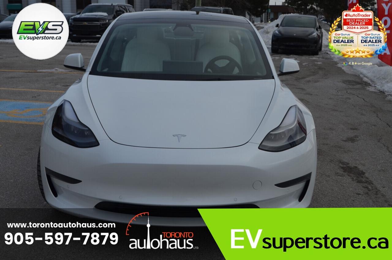 2021 Tesla Model 3 WHITE INTERIOR I OVER 100 TESLAS AT EVSUPERSTORE.C Photo