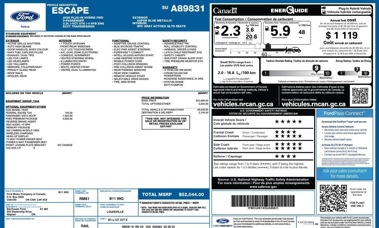2025 Ford Escape PHEV Photo