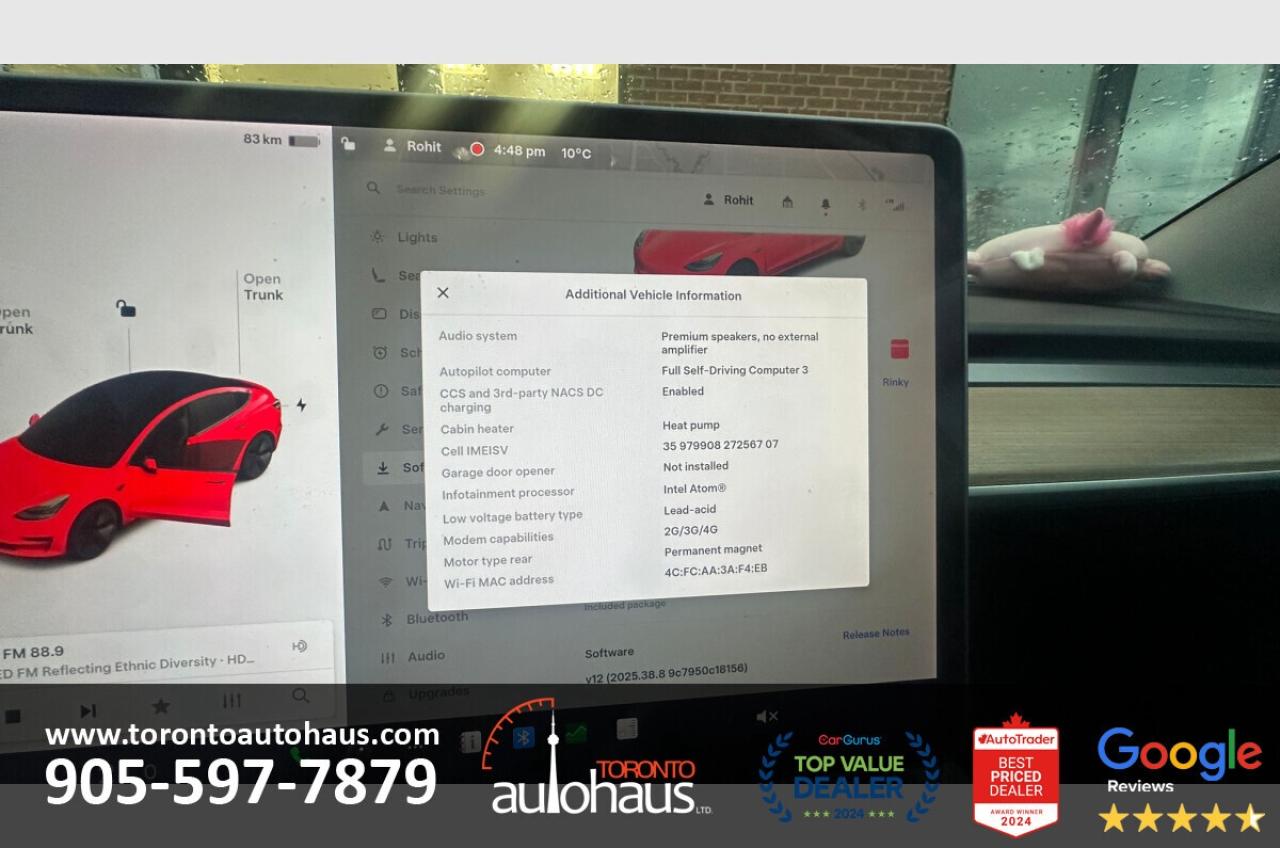 2021 Tesla Model 3 SR+ I OVER 100 TESLAS I EVSUPERSTORE.CA Photo