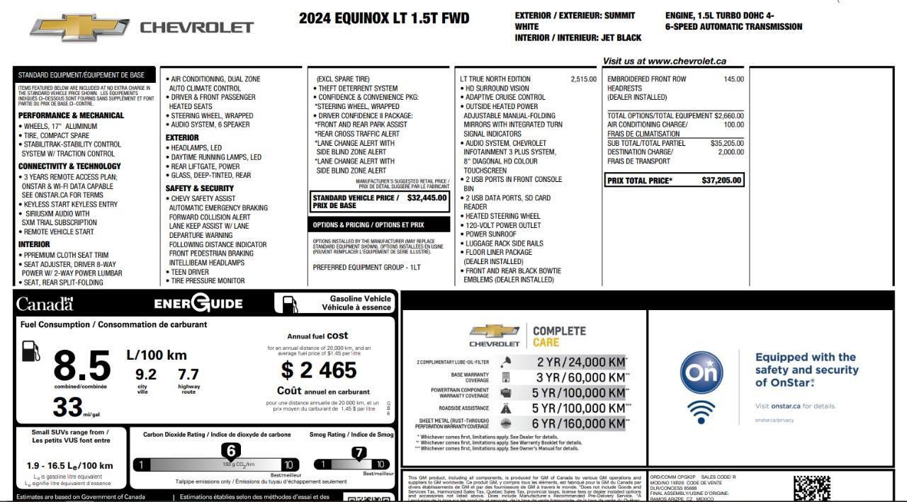 2024 Chevrolet Equinox LT ACC + Lane Keeping   Sunroof Photo