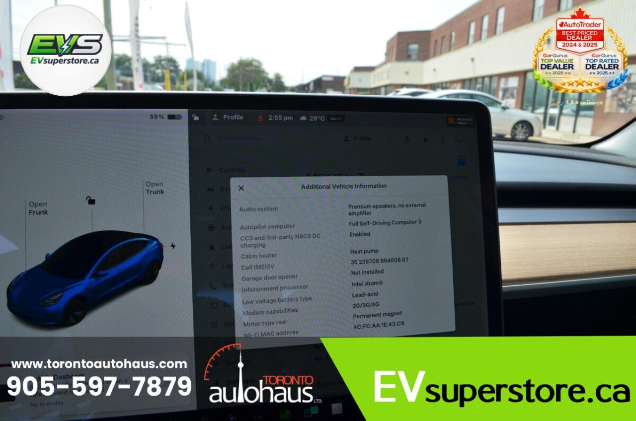 2021 Tesla Model 3 SR+ I OVER 100 TESLAS EVSUPERSTORE.CA Photo