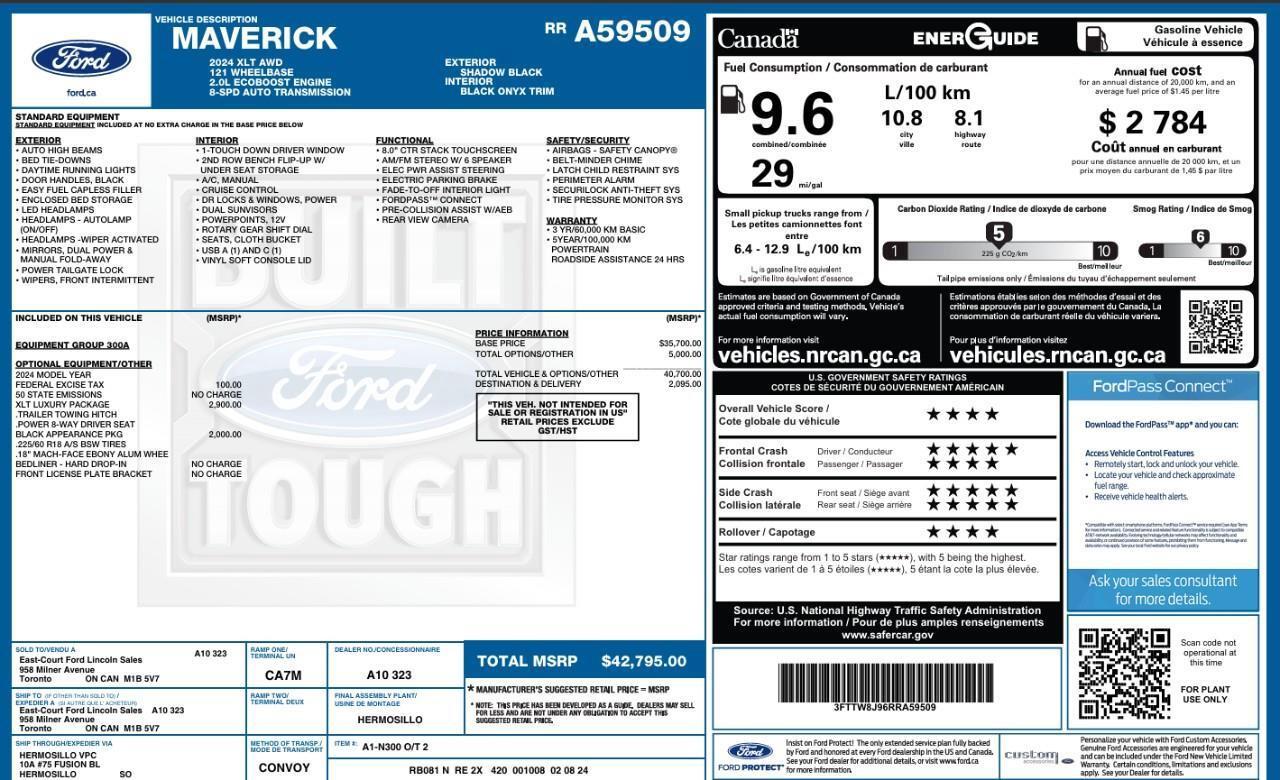 2024 Ford Maverick XLT XLT Luxury PKG   BLK Pkg Photo