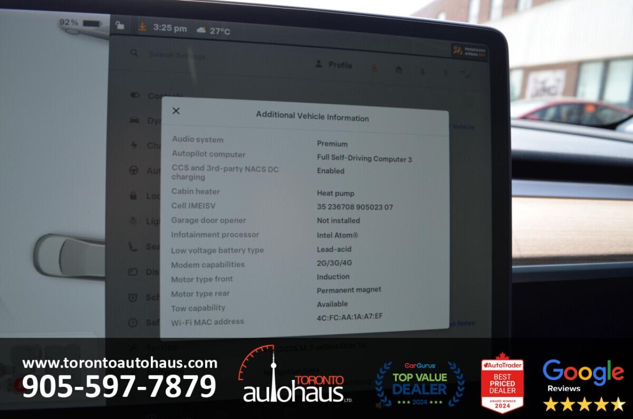 2021 Tesla Model Y LR AWD I OVER 100 TESLAS EVSUPERSTORE.CA Photo