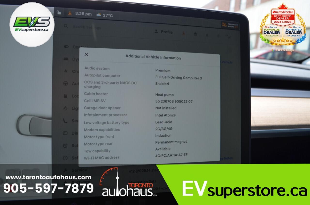 2021 Tesla Model Y LR AWD I OVER 100 TESLAS EVSUPERSTORE.CA Photo