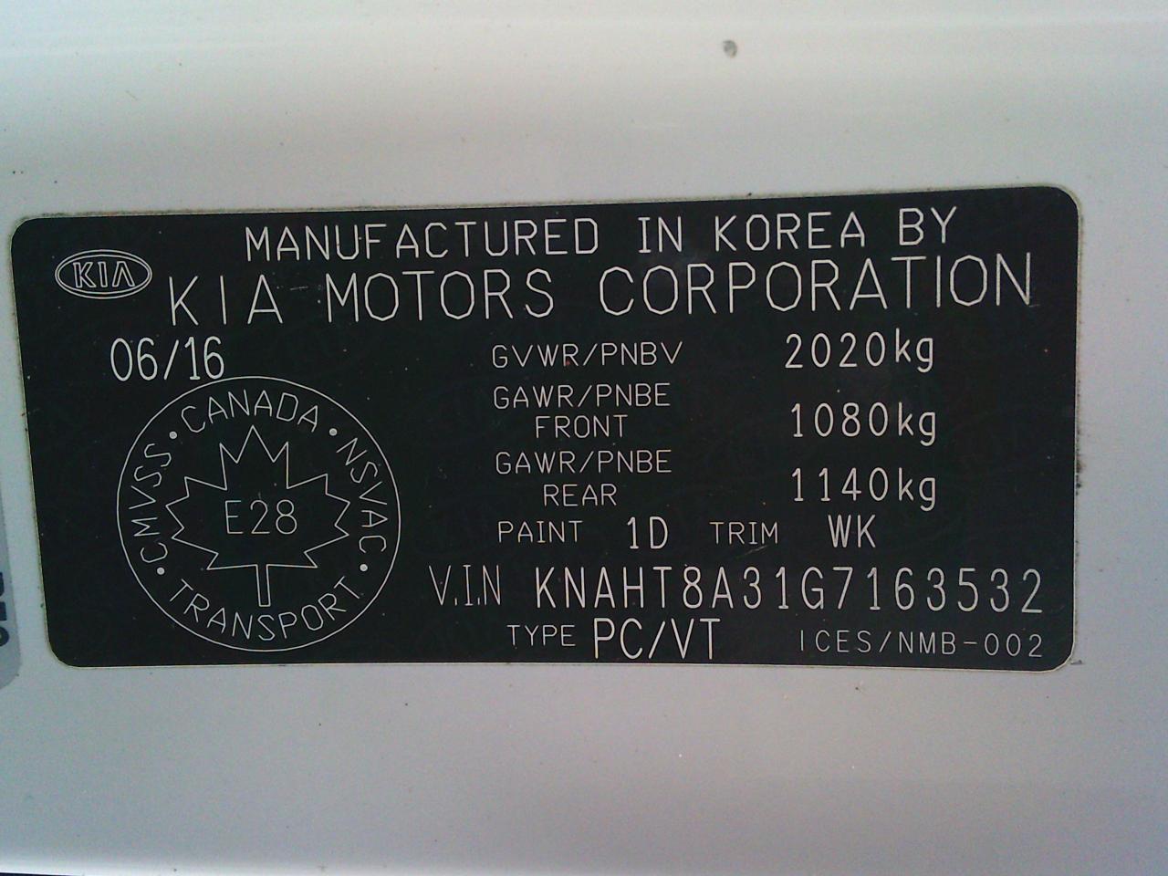 2016 Kia Rondo 4DR WGN AUTO LX Photo