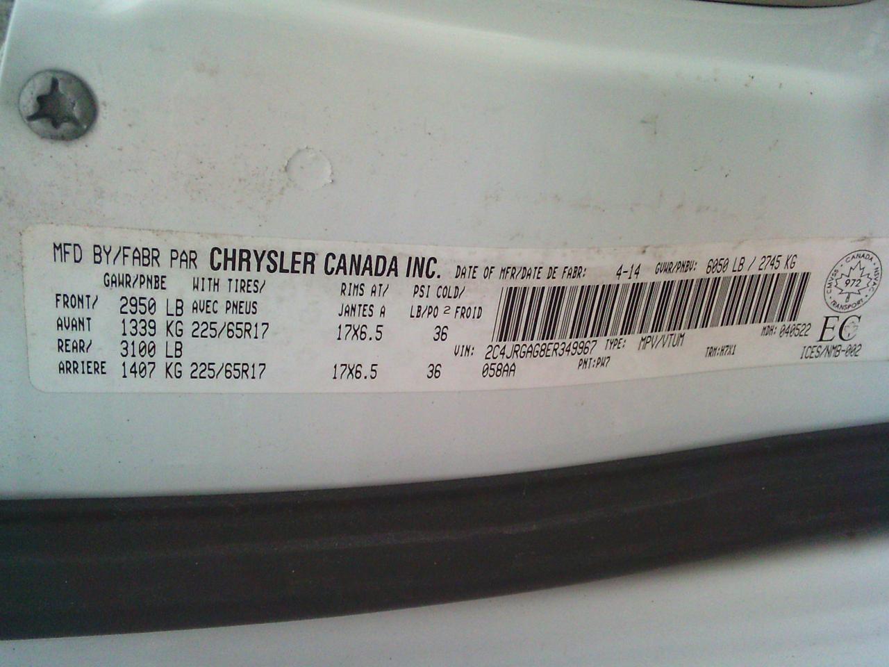 2014 RAM Cargo Van 119  WB Photo