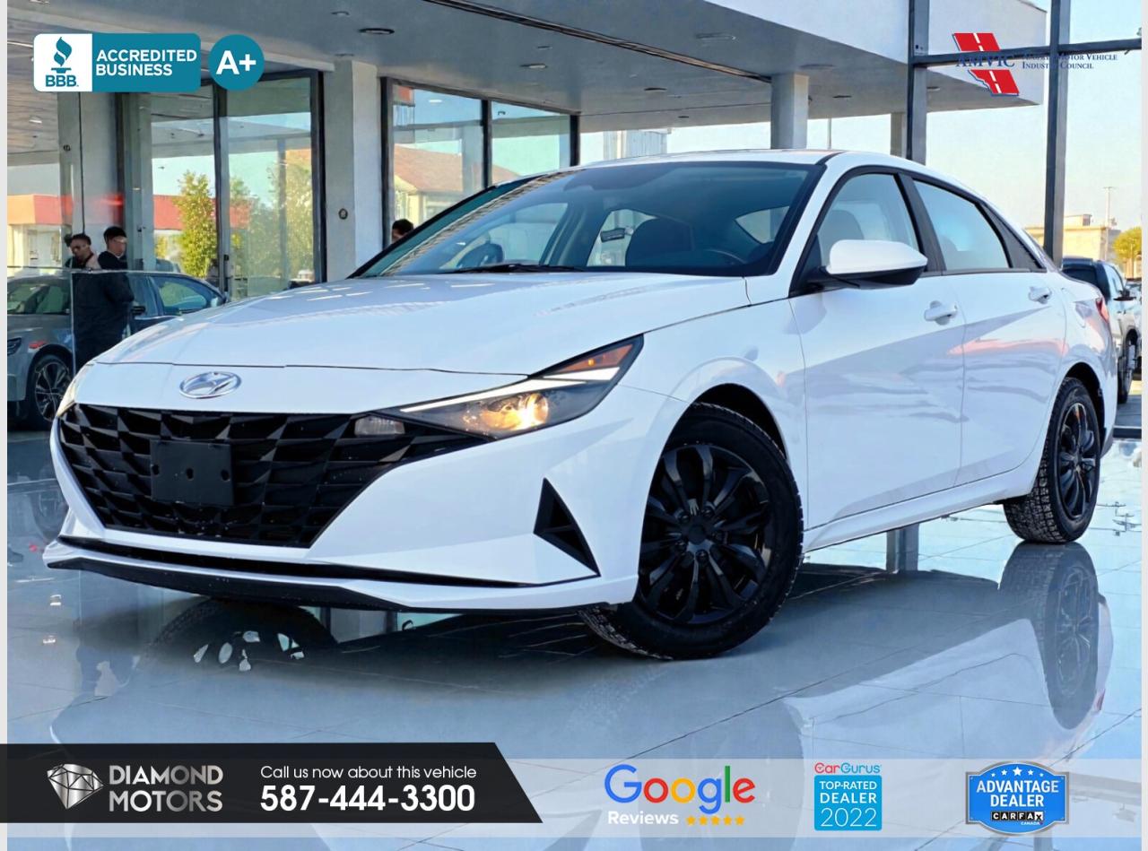 CLEARANCE PRICED  PRICED TO MOVE <br/> LIMITED TIME at Diamond Motors <br/> Drive away with a FREE 1-Year Warranty + low payments included at Listed Price. T&Cs Apply. <br/> 2L 4 CYLINDER ENGINE, NO ACCIDENTS, LOW KMS, ONLY 8,013 KILOMETERS, HEATED SEATS, HEATED STEERING WHEEL, WIRELESS APPLECARPLAY/ANDROID AUTO, BACKUP CAMERA, PUSH START, KEYLESS ENTRY, TWO KEYS, REMOTE STARTER, AND MUCH MORE! <br/> <br/> <br/> Just Arrived 2023 Hyundai Elantra Preferred IVT White has 8,013 KM on it. 2L 4 Cylinder Engine engine, Front-Wheel Drive, Automatic transmission, 5 Seater passengers, on special price for $24,500.00. <br/> <br/> <br/> Disclosure: this vehicle was previously registered in BC. Vehicle has passed all required inspections in Alberta. <br/> <br/> <br/> Book your appointment today for Test Drive. We offer contactless Test drives & Virtual Walkarounds. Stock Number: 25329 <br/> <br/> <br/> At Diamond Motors, we are dedicated to providing you with an outstanding car-buying experience, offering quality pre-owned vehicles at prices that fit your budget. Our transparent and honest approach means you can expect straightforward guidance without any high-pressure sales tactics. We believe in building lasting relationships with our customers by offering personalized service tailored to your needs. From the moment you step onto our lot, our team is here to support you every step of the way, ensuring you leave confident in your decision. Trust, integrity, and customer satisfaction are the foundation of everything we do. <br/> <br/> <br/> Why choose us? <br/> <br/> Certified Pre-Owned Vehicles <br/> Family Owned & Operated <br/> Finance Available <br/> Extended Warranty <br/> Vehicles Priced to Sell <br/> No Pressure Environment <br/> Inspection & Carfax Report <br/> Professionally Detailed Vehicles <br/> Full Disclosure Guaranteed <br/> AMVIC Licensed <br/> BBB Accredited Business <br/> CarGurus Top-rated Dealer 2022 & 2024 <br/> <br/> <br/> Phone to schedule an appointment @ 587-444-3300 or simply browse our inventory online www.diamondmotors.ca or come and see us at our location at <br/> 3403 93 street NW, Edmonton, T6E 6A4 <br/> <br/> <br/> To view the rest of our inventory: <br/> www.diamondmotors.ca/inventory <br/> <br/> <br/> This dealership provides all required disclosures in accordance with AMVIC regulations. A completed Mechanical Fitness Assessment and its associated inspection work order will be supplied with every vehicle. A Carfax (or equivalent) vehicle history report will also be provided, including available information on previous damage, accident history, stolen or salvage status, and jurisdictional records. <br/> Customers are encouraged to review all vehicle features, options, and equipment for accuracy prior to purchase. <br/>