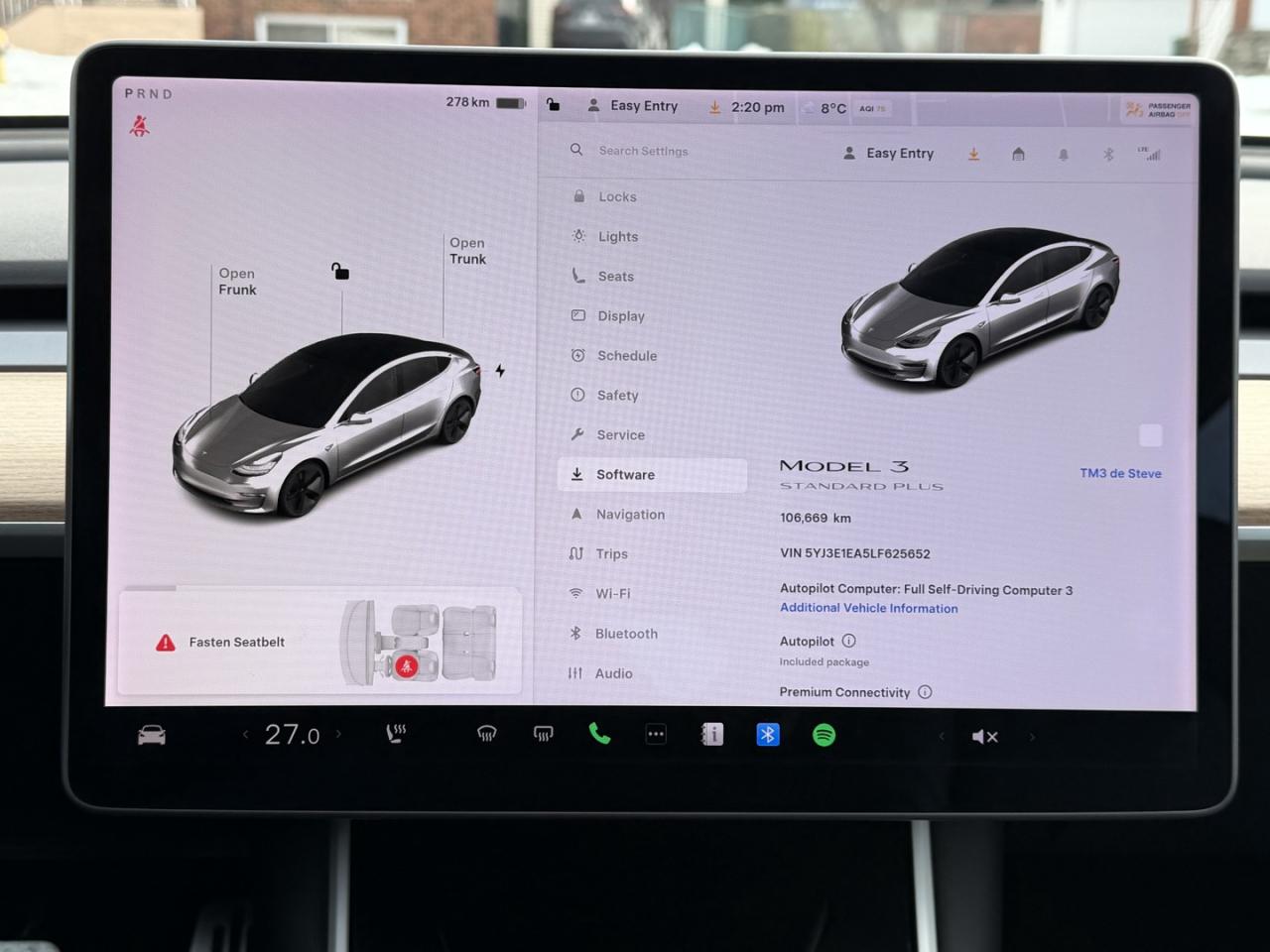 2020 Tesla Model 3 STANDARD RANGE PLUS Photo