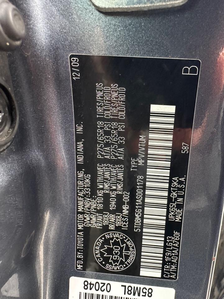 2010 Toyota Sequoia SR5, 4X4, 4.6L V8, 8 PASSENGER, RUNS WELL, AS IS Photo