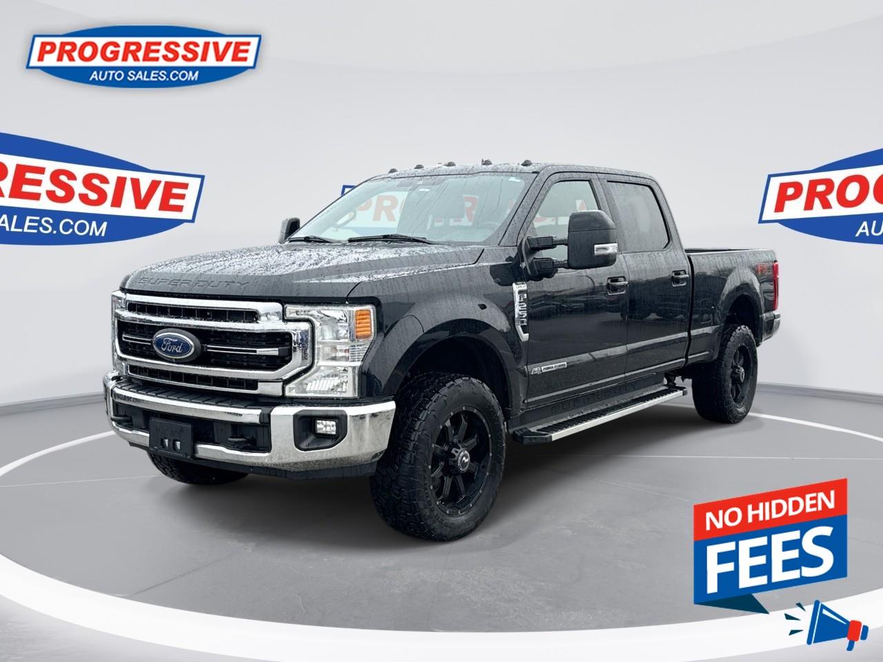 <b>Low Mileage, Leather Seats, Cooled Seats, Premium Audio, Heated Seats, Running Boards!</b><br /> <br /> If you have the need to haul or tow heavy loads, this Ford F-250 should be at the top of your consideration list. This 2022 Ford F-250 Super Duty is for sale today. <br /> <br />The most capable truck for work or play, this heavy-duty Ford F-250 never stops moving forward and gives you the power you need, the features you want, and the style you crave! With high-strength, military-grade aluminum construction, this F-250 Super Duty cuts the weight without sacrificing toughness. The interior design is first class, with simple to read text, easy to push buttons and plenty of outward visibility. This truck is strong, extremely comfortable and ready for anything. This low mileage sought after diesel Regular Cab 4X4 pickup has just 39,820 kms. It's Black in colour. It has an Automatic transmission and is powered by a smooth engine. This unit has some remaining factory warranty for added peace of mind. <br /> <br /> Our F-250 Super Duty's trim level is Lariat. Stepping up to this premium Ford F-250 Lariat is an excellent decision as it comes loaded with unique aluminum wheels, heated and cooled leather seats, a premium Bang & Olufsen audio system with SiriusXM radio, chrome exterior accents with a built-in rear bumper step, a Class V trailer hitch and power extendable trailer style mirrors. It also includes a colour touchscreen with SYNC 4, Apple CarPlay and Android Auto, side running boards, power front seats, a digital dash, FordPass Connect 4G LTE with a smart device remote start, a power locking tailgate, Ford Co-Pilot360 with rear parking sensors, blind spot detection, a leather steering wheel, lane departure warning, automatic emergency braking, dual zone climate control, power adjustable pedals and so much more. This vehicle has been upgraded with the following features: Leather Seats, Cooled Seats, Premium Audio, Heated Seats, Running Boards, Remote Start, Aluminum Wheels. <br /> To view the original window sticker for this vehicle view this <a href=http://www.windowsticker.forddirect.com/windowsticker.pdf?vin=1FT8W2BT3NEE73468 target=_blank rel=nofollow noopener noreferrer>http://www.windowsticker.forddirect.com/windowsticker.pdf?vin=1FT8W2BT3NEE73468</a>. <br /><br /> <br />To apply right now for financing use this link: <a href=https://www.progressiveautosales.com/credit-application/ target=_blank rel=nofollow noopener noreferrer>https://www.progressiveautosales.com/credit-application/</a><br /><br /> <br /><br /><br /> Progressive Auto Sales provides you with the all the tools you need to find and purchase a used vehicle that meets your needs and exceeds your expectations. Our Sarnia used car dealership carries a wide range of makes and models for exceptionally low prices due to our extensive network of Canadian, Ontario and Sarnia used car dealerships, leasing companies and auction groups. <br /> Our dealership wouldn't be where we are today without the great people in Sarnia and surrounding areas. If you have any questions about our services, please feel free to ask any one of our staff. If you want to visit our dealership, you can also find our hours of operation and location information on our Contact page. o~o
