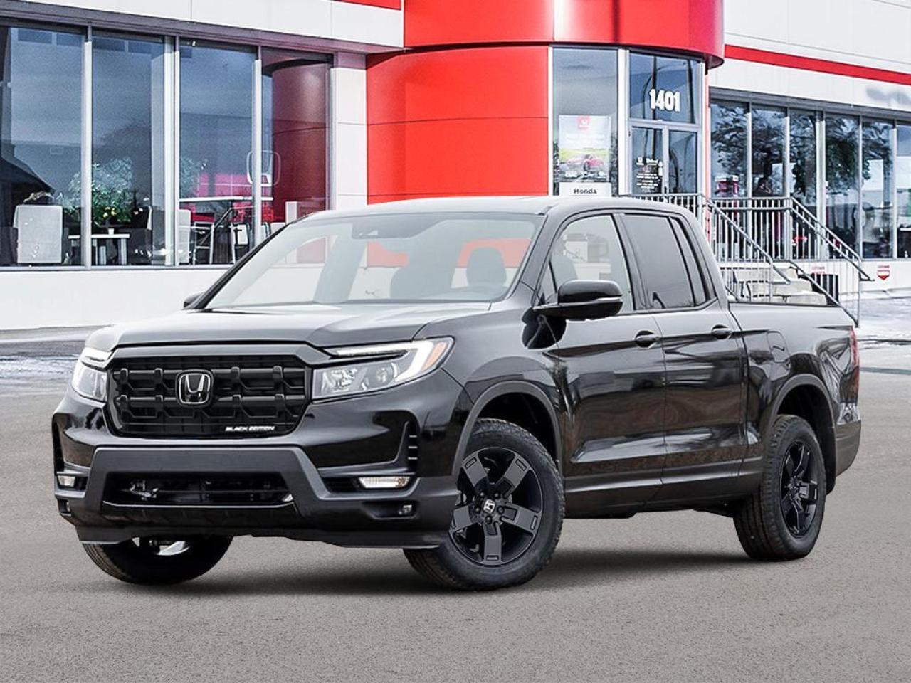 Experience the future of trucking with the 2026 Honda Ridgeline Black Edition. This cutting-edge AWD truck combines power, efficiency, and advanced technology to redefine your driving experience.

Key Features:
- 3.5L 6-cylinder engine with impressive fuel economy
- Advanced All-Wheel Drive system for superior traction
- Adaptive Cruise Control for effortless highway driving
- Blind Spot Information System for enhanced safety
- Heated leather steering wheel and front seats for ultimate comfort
- Power sunroof for an open-air experience
- HomeLink Garage Door Transmitter for added convenience

Dont miss this opportunity to own the latest in truck innovation. Reserve your 2026 Honda Ridgeline Black Edition today or schedule a test drive to experience its capabilities firsthand. Our team at Birchwood Honda Regent is ready to answer any questions and guide you through the purchase process. Visit www.hondaonregent.ca to explore financing options and take the first step towards driving the future.
This may be a Factory Order.
Dealer permit #9387
