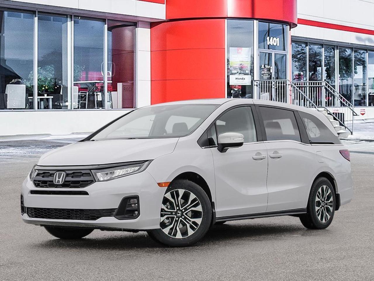 Experience the future of family travel with the all-new 2026 Honda Odyssey Touring! This cutting-edge minivan combines luxury, technology, and practicality in one sleek package.

Key Features:
- Advanced 3.5L 6-cylinder engine for optimal performance
- Integrated Navigation System with Voice Activation for effortless journeys
- Adaptive Cruise Control with Low-Speed Follow for stress-free highway driving
- Magic Slide 2nd-Row Seats for unparalleled flexibility
- Power Sliding Rear Doors for easy access
- Rear Entertainment System to keep passengers entertained
- Collision Mitigation and Lane Keeping Assist for enhanced safety

Dont miss your chance to own this exceptional vehicle. Reserve your 2026 Honda Odyssey Touring today or schedule a test drive to experience its innovative features firsthand. Our team at Birchwood Honda Regent is ready to answer any questions and guide you through the process. Visit www.hondaonregent.ca to start your journey towards the perfect family vehicle.
This may be a Factory Order.
Dealer permit #9387