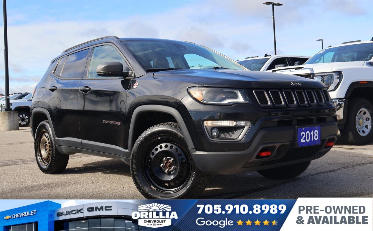 Diamond Black Crystal Pearlcoat 2018 Jeep Compass Trailhawk 4D Sport Utility 4WD
9-Speed Automatic I4


Did this vehicle catch your eye? Book your VIP test drive with one of our Sales and Leasing Consultants to come see it in person.

Remember no hidden fees or surprises at Jim Wilson Chevrolet. We advertise all in pricing meaning all you pay above the price is tax and cost of licensing.


Reviews:
  * In addition to its size, stance, and proportions, the Compass has attracted many owners with its promise of superior all-weather and off-road capability. Solid on-road characteristics round out the package, and the tech inside is all fairly easy to use and learn. Source: autoTRADER.ca