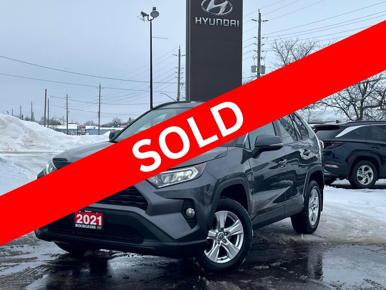 <p>Introducing the 2021 Toyota RAV4 XLE in a sleek black finish, equipped with an AWD drivetrain and precise handling for those seeking adventure. This SUV boasts an elegant exterior and a functional interior that combines style with practicality, all wrapped in a matching black color scheme.</p><p>Step inside to experience a thoughtfully designed cabin with heated seats and a leather steering wheel, adding a touch of luxury to your drive. Enjoy modern conveniences such as a sunroof/moonroof and power seats, making every journey comfortable and enjoyable. The addition of alloy wheels and power windows enhances both the look and functionality.</p><p>The 2021 RAV4 XLE is loaded with innovative technology including smart device integration, Bluetooth connection, and a backup camera, ensuring a seamless driving experience. Safety features such as brake assist, lane assist, and adaptive cruise control provide peace of mind wherever the road takes you.</p><p>This vehicle is perfect for families and tech-savvy individuals alike, making it an ideal choice for those who value both safety and connectivity. Contact our dealership today for more information and schedule a test drive to experience this remarkable SUV first-hand.</p> <p><strong>Why Choose the Bourgeois Auto Group?</strong></p><p>For 80 years, Bourgeois Auto Group has been delivering exceptional automotive experiences. Our factor trained teams work to ensure you receive the shopping experience you deserve; whether you're looking for a new or new-to-you vehicle.</p><p>Shop 24/7 with our online showroom and chat service, ensuring convenience every step of the way. No hidden fees, full disclosure, and every pre-owned vehicle comes with a Carfax® report for peace of mind.</p><p>We offer a wide selection of pre-owned vehicles, all competitively priced using real-time market data. Get the best deal on your purchase and trade-in with our free Live Market Analysis report.</p><p>Looking to sell your car? We buy any make or modelno purchase required. Our simple to use online trade valuation tool will provide you with a clear, transparent selling experience whether you buy our car or not.</p><p>Backed by hundreds dedicated employees across 4 convenient locations, were here to meet all your automotive needs. Visit us in Midland or Parry Sound and explore our inventory or schedule your next service today.</p> <p><strong>Financing Your Next Vehicle with Bourgeois Midland Hyundai:</strong></p><p>At Bourgeois Midland Hyundai, we make financing your next vehicle simple and stress-free! Our team works with trusted lenders to find flexible options tailored to your budget. Drive away with confidenceapply today!</p><p>Take advantage of our online pre-qualification tool, backed by Equifax and TD Bank to find the payment that works for you. Simply <a href=https://www.bourgeoishyundai.com/pre-qualify-for-financing/ rel=nofollow><strong>CLICK HERE</strong></a> to use our secure online credit tool with no impact to your credit. </p>