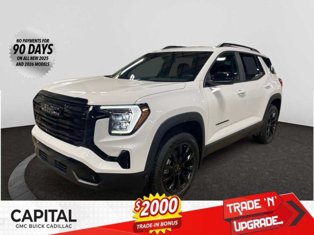 This 2026 GMC Terrain in Summit White is equipped with AWD and Turbocharged Gas I4 1.5L/-TBD- engine.From its striking C-shaped LED signature lighting to its stunning floating roof, this GMC Terrain has been refined on every level. With three distinctive options, every trim boasts its own distinctive grille that makes a lasting first impression and sets a bold tone for the rest of the vehicles exterior. Striking LED signature lighting on the taillamps complete Terrains bold design from front to back. Terrains interior seamlessly incorporates exterior design cues to create a cohesive look. Youll find a combination of bold styling, first-class comfort and plenty of space proving its as much about refinement as it is utility. Terrains interior features a standard leather wrapped steering wheel, real aluminum trim and soft-touch materials to enhance your driving experience and maximize comfort for both you and your passengers. A front-to-back flat load floor includes new fold-flat front-passenger and second-row seats so you can quickly go from accommodating people to utilizing every inch of cargo space. The GMC Terrain small SUV is engineered to meet the challenges drivers face every day  from various road surfaces to unexpected conditions. Advanced technology such as the Traction Select system allows you to switch between drive modes to make real-time adjustments based on those ever-changing driving situations. Terrain offers an available suite of intuitive driver-assist and safety technologies  so you can move with confidence in any direction.Check out this vehicles pictures, features, options and specs, and let us know if you have any questions. Helping find the perfect vehicle FOR YOU is our only priority.P.S...Sometimes texting is easier. Text (or call) 306-801-9090 for fast answers at your fingertips!Dealer License #914248Disclaimer: All prices are plus taxes & fees. See dealer for Details. Dealer Permit # 914248 See dealer for Details.