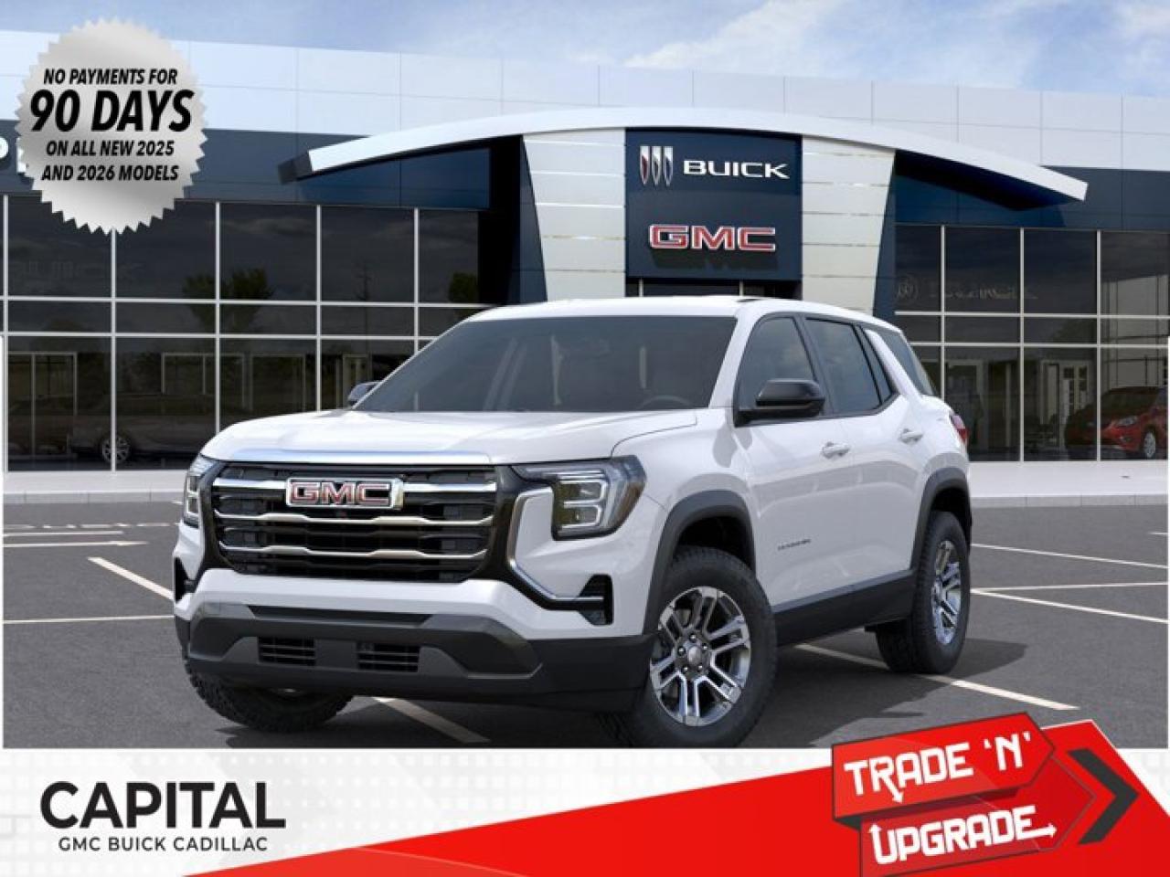 This 2026 GMC Terrain in Summit White is equipped with AWD and Turbocharged Gas I4 1.5L/-TBD- engine.From its striking C-shaped LED signature lighting to its stunning floating roof, this GMC Terrain has been refined on every level. With three distinctive options, every trim boasts its own distinctive grille that makes a lasting first impression and sets a bold tone for the rest of the vehicles exterior. Striking LED signature lighting on the taillamps complete Terrains bold design from front to back. Terrains interior seamlessly incorporates exterior design cues to create a cohesive look. Youll find a combination of bold styling, first-class comfort and plenty of space proving its as much about refinement as it is utility. Terrains interior features a standard leather wrapped steering wheel, real aluminum trim and soft-touch materials to enhance your driving experience and maximize comfort for both you and your passengers. A front-to-back flat load floor includes new fold-flat front-passenger and second-row seats so you can quickly go from accommodating people to utilizing every inch of cargo space. The GMC Terrain small SUV is engineered to meet the challenges drivers face every day  from various road surfaces to unexpected conditions. Advanced technology such as the Traction Select system allows you to switch between drive modes to make real-time adjustments based on those ever-changing driving situations. Terrain offers an available suite of intuitive driver-assist and safety technologies  so you can move with confidence in any direction.Check out this vehicles pictures, features, options and specs, and let us know if you have any questions. Helping find the perfect vehicle FOR YOU is our only priority.P.S...Sometimes texting is easier. Text (or call) 306-801-9090 for fast answers at your fingertips!Dealer License #914248Disclaimer: All prices are plus taxes & fees. See dealer for Details. Dealer Permit # 914248 See dealer for Details.