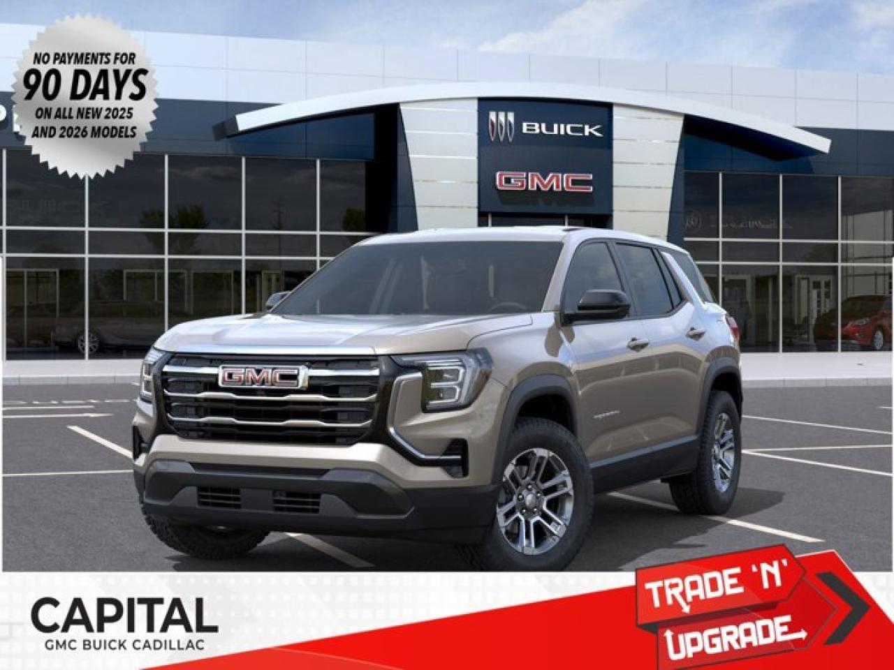 This 2026 GMC Terrain in Riverstone Metallic is equipped with AWD and Turbocharged Gas I4 1.5L/-TBD- engine.From its striking C-shaped LED signature lighting to its stunning floating roof, this GMC Terrain has been refined on every level. With three distinctive options, every trim boasts its own distinctive grille that makes a lasting first impression and sets a bold tone for the rest of the vehicles exterior. Striking LED signature lighting on the taillamps complete Terrains bold design from front to back. Terrains interior seamlessly incorporates exterior design cues to create a cohesive look. Youll find a combination of bold styling, first-class comfort and plenty of space proving its as much about refinement as it is utility. Terrains interior features a standard leather wrapped steering wheel, real aluminum trim and soft-touch materials to enhance your driving experience and maximize comfort for both you and your passengers. A front-to-back flat load floor includes new fold-flat front-passenger and second-row seats so you can quickly go from accommodating people to utilizing every inch of cargo space. The GMC Terrain small SUV is engineered to meet the challenges drivers face every day  from various road surfaces to unexpected conditions. Advanced technology such as the Traction Select system allows you to switch between drive modes to make real-time adjustments based on those ever-changing driving situations. Terrain offers an available suite of intuitive driver-assist and safety technologies  so you can move with confidence in any direction.Check out this vehicles pictures, features, options and specs, and let us know if you have any questions. Helping find the perfect vehicle FOR YOU is our only priority.P.S...Sometimes texting is easier. Text (or call) 306-801-9090 for fast answers at your fingertips!Dealer License #914248Disclaimer: All prices are plus taxes & fees. See dealer for Details. Dealer Permit # 914248 See dealer for Details.