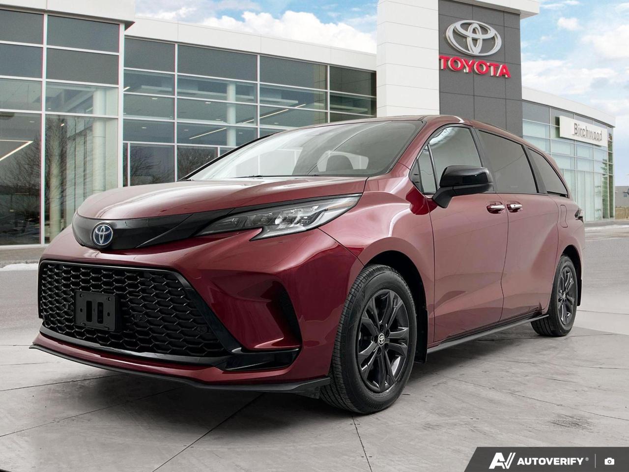 Clean CARFAX! No Accidents!
Low Kilometers!
Local Vehicle!
Experience the future of family travel with this gently used 2025 Toyota Sienna XSE AWD Hybrid. Combining efficiency, style, and advanced technology, this minivan is perfect for modern families on the go.

- Ruby Flare Pearl exterior with sleek black interior
- All-Wheel Drive for confident handling in various conditions
- Fuel-efficient hybrid powertrain (6.7 L/100 km highway, 6.8 L/100 km city)
- Spacious 7-passenger seating with power sliding doors
- Advanced safety features including Blind Spot Monitor and Collision Mitigation
- Heated leather steering wheel for comfort in colder months
- Adaptive cruise control with traffic stop-go functionality

Discover the Sienna difference at Birchwood Toyota. Whether youre ready to start your purchase journey or simply have questions, our team is here to assist. Book a test drive today and experience this exceptional hybrid minivan for yourself. Visit www.birchwoodtoyota.ca to explore our inventory and convenient online shopping options.
Experience is Everything at Birchwood Toyota! Our mission is to provide the most transparent and efficient sales process for our customers. We strive to provide the best service possible, whether you visit us in person, shop our website, or take advantage of our buy from home program.

The Birchwood Toyota Trade-in Guarantee - We buy your vehicle even if you dont buy ours!


100% guaranteed approval for every qualifying year, make and model. Only the Best Rates and Terms available.

This vehicle qualifies for Birchwood Toyota Shield, which includes:

Guardian Protection:
- Cosmetic Wheel Protection
- Paintless Dent Repair
- Key/Remote Replacement

Dealer Permit #0025
Dealer permit #0025