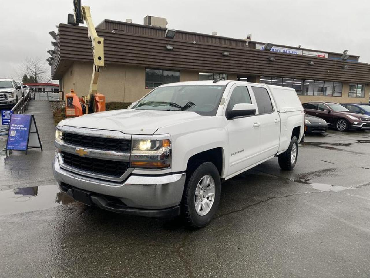 2016 Chevrolet Silverado 1500 Crew Cab 4WD with Canopy 6.5ft. Box, 5.3L, 8 cylinder, 4 door, automatic, 4WD, 4-Wheel ABS, cruise control, AM/FM radio, power windows, white exterior, gray interior, cloth.Box Length is 6 Feet 5 Inches.  $13,960.00 plus $375 processing fee, $14,335.00 total payment obligation before taxes.  Listing report, warranty, contract commitment cancellation fee, financing available on approved credit (some limitations and exceptions may apply). All above specifications and information is considered to be accurate but is not guaranteed and no opinion or advice is given as to whether this item should be purchased. We do not allow test drives due to theft, fraud, acts of vandalism and undetectable impaired driving. Instead we provide the following benefits: Complimentary Warranty (with options to extend), Limited Money Back Satisfaction Guarantee on Fully Completed Contracts, Contract Commitment Cancellation, and an Open-Ended Sell-Back Option. Ask seller for details or call 604-522-REPO(7376) to confirm listing availability.