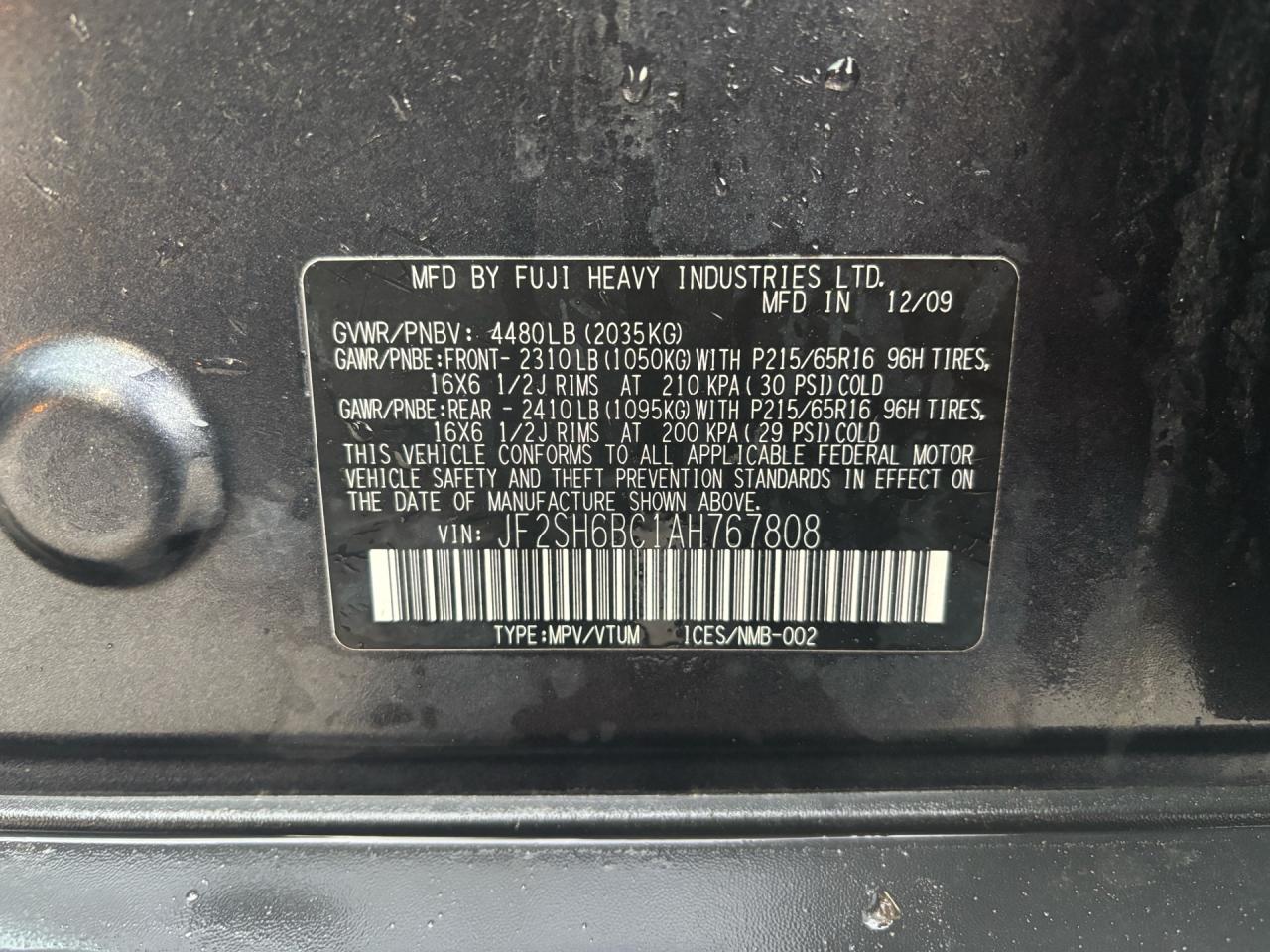 2010 Subaru Forester 5dr Wgn Auto 2.5X Sport Photo