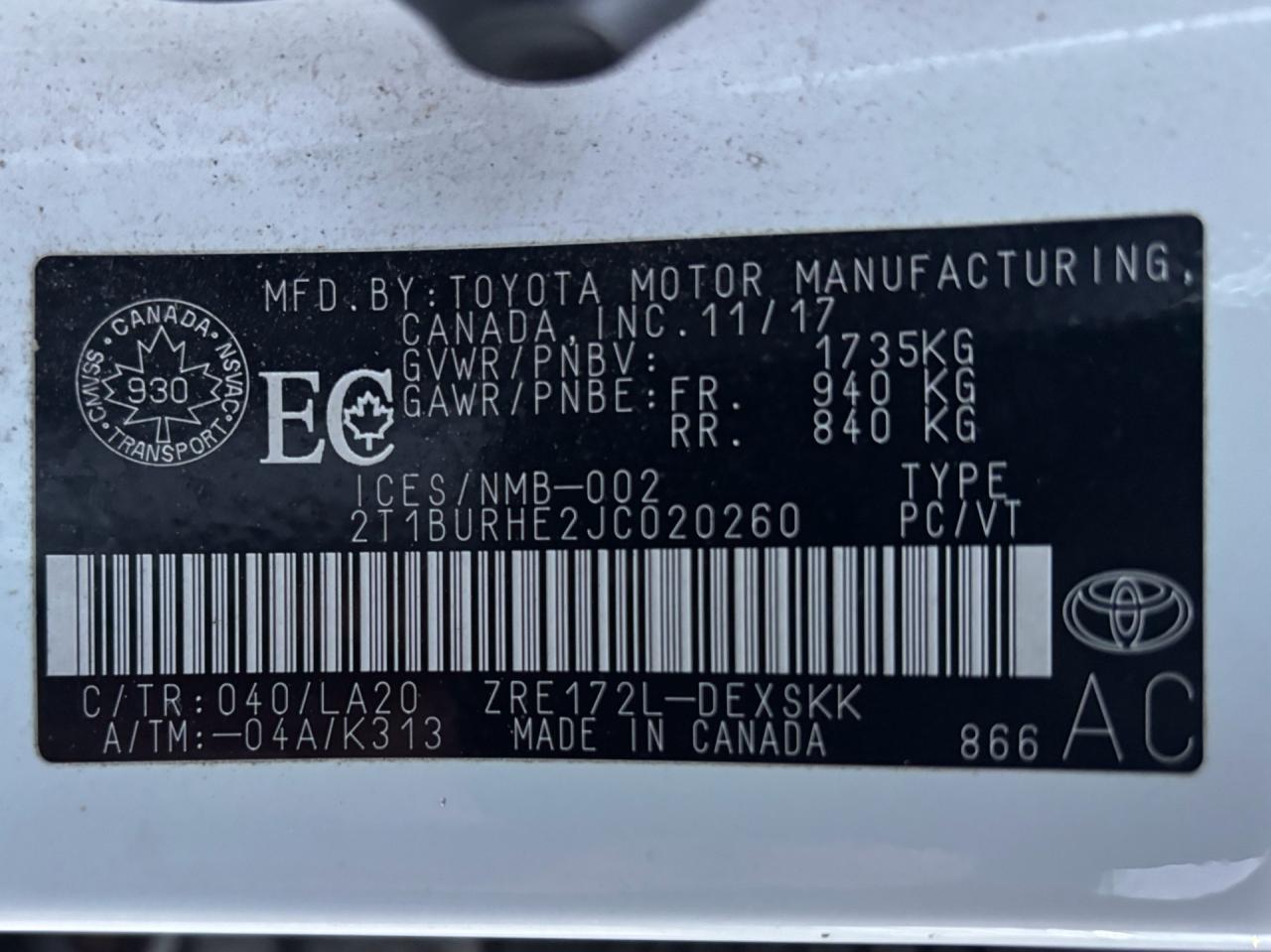 2018 Toyota Corolla XSE, Navi, Leather, Sunroof, Auto Photo