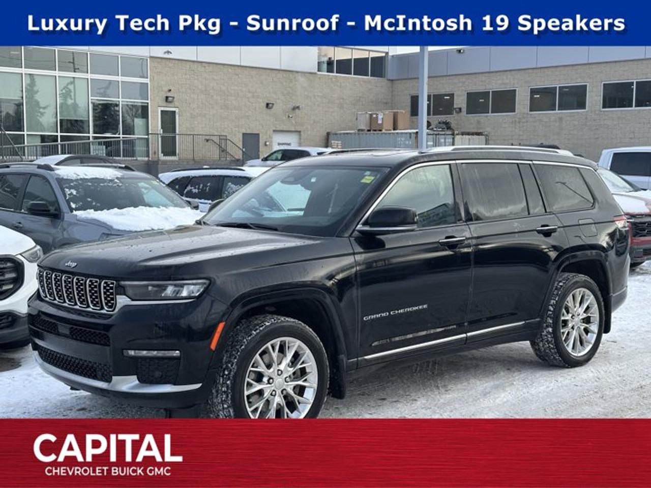Recent Arrival!Ask for the Internet Department for more information or book your test drive today! Call 403-256-4960 for fast answers at your fingertips! Disclaimer: All prices are plus taxes. See dealer for details. AMVIC Licensed Dealer # B2020028.2021 Grand Cherokee L 8-Speed Automatic 4WD Grand Cherokee L Summit, Pentastar 3.6L V6 VVT, 4WD, 2nd Row Manual Window Shades, Heated rear seats, Heated steering wheel, Luxury Tech Group V, Power Liftgate, Power moonroof: CommandView, Quick Order Package 22S Summit, Ventilated front seats, Wheels: 20 x 8.5 Fully Polished Aluminum, Wireless Charging Pad.