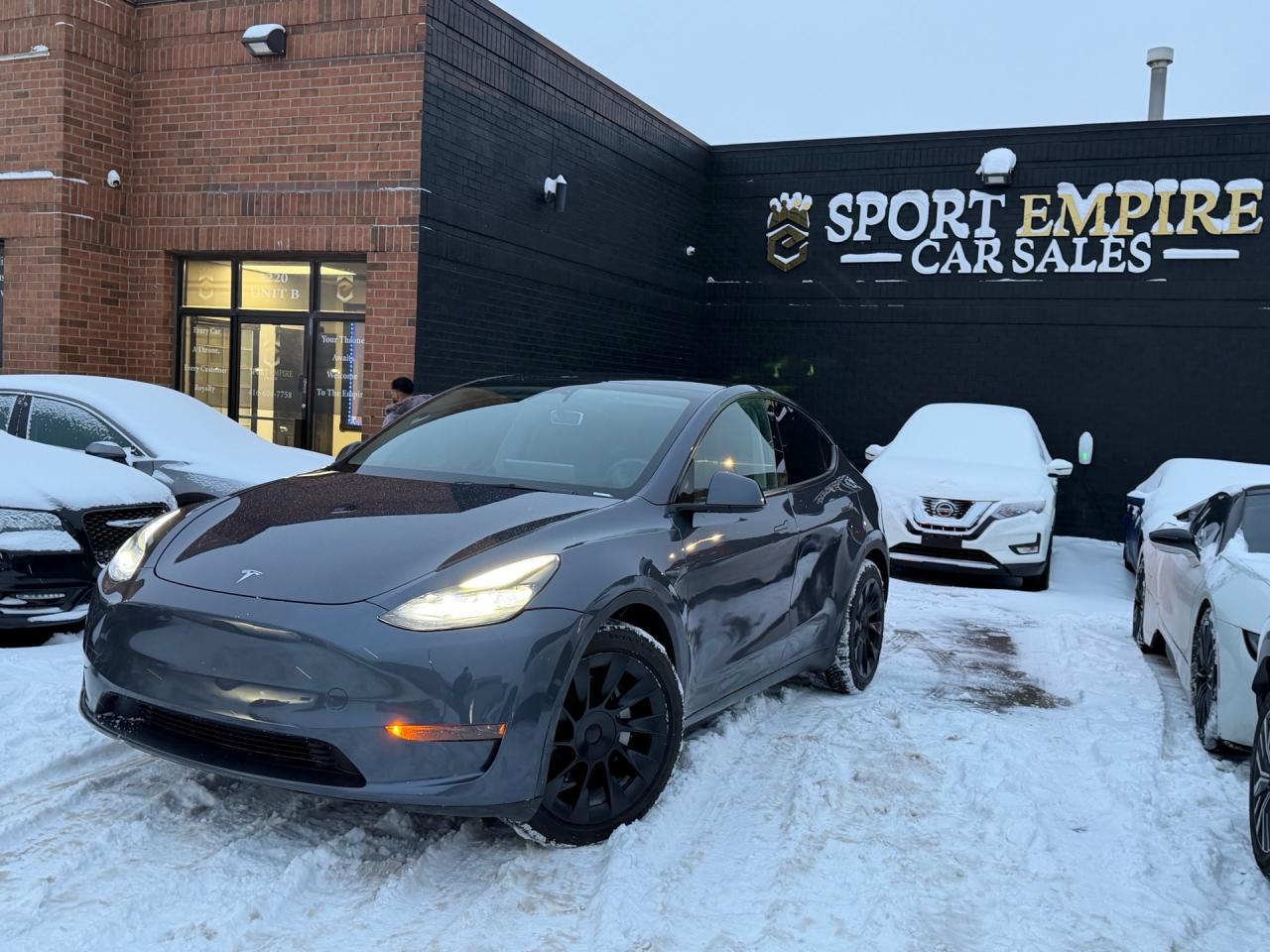 *FULLY LOADED* *LONG RANGE* *MINT CONDITION* *CERTIFIED* *AUTOMATIC* *BLIND SPOT ALERT* *REVERSE CAMERA* Safety Certified included in Price | By Appointment Only: 416-606-7758 Year :2023 Price: $33,380+HST Make: Tesla Model: Y Kms: 96,825 Sport empire cars Offering a beautiful Tesla Model Y with only 96,825, kms!! For the affordable price of only $33,380+HST and licensing. Beautiful Gray exterior with a Black leather interior. Vehicle COMES SAFETY CERTIFIED!! Vehicle comes professionally detailed and safety certified ready to go. Perfect combination of reliability, comfort and luxury. Attractive features like, heated seats sunroof and much much more. Buy with Trust with an Ontario registered dealer. LRWYGDEE4PC136597