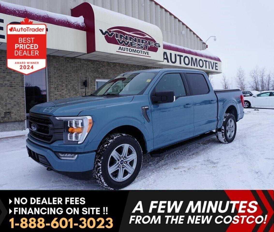 *** Dealer arranged financing on site! Quick, Simple,  no calls or waiting on bank appointments required!! Drive away today ***   NO ADMINISTRATION FEES!!

2023 Ford F-150 XLT FX4 Sport Premium | SuperCrew | 5.0L V8 Coyote | 4x4 | RARE PREMIUM TRUCK

Exceptionally clean and well cared for, this 2023 Ford F-150 XLT Sport FX4 OFF ROAD Premium SuperCrew 4x4 is a hard-to-find, fully loaded truck equipped with the proven 5.0L Ti-VCT V8 Coyote engine. Producing 400 horsepower and 410 lb-ft of torque, this F-150 delivers outstanding performance, reliability, and towing capability, finished in a Great colour for a sharp truck!!

This truck has been highway driven, meticulously maintained, and remains in truly impressive condition inside and out. With a 5.5-foot box, HEATED bucket seats with full center console, and the sought-after XLT Sport Appearance Package, its equally ready for work, family duty, or weekend adventures. Save thousands compared to new replacement cost and drive away in one of the most capable and desirable F-150 configurations available today.

Performance & Capability

- 5.0L Ti-VCT V8 Coyote Engine  400 HP / 410 lb-ft Torque
- 10-Speed SelectShift Automatic Transmission
- Electronic Shift-On-The-Fly 4x4
- Two-Speed Transfer Case
- Locking Rear Differential
- Factory Trailer Tow Package
- factory Trailer Brakes

Interior & Technology

- Power Bucket Seats with Full Center Console (5-Passenger Seating)
- Heated Power Bucket seats 
- Premium 12-inch HUGE touchscreen
- SYNC Infotainment System with Premium Audio
- Factory Navigation
- Apple CarPlay & Android Auto
- Power Rear sliding window

Bluetooth Phone & Media Connectivity

- 4G LTE Wi-Fi Hotspot
- Dual-Zone Automatic Climate Control
- Keyless Entry
- Backup Camera
- Safety & Driver Assistance
- Blind Spot Monitoring
- Cross-Traffic Alert
- Lane-Keeping Assist
- Pre-Collision Assist with Automatic Emergency Braking
- Traction Control & Stability Control
- Automatic Headlamps

Exterior Highlights

- XLT Sport Appearance Package
- FX4 OFF ROAD Package
- HID Headlights
- LED Fog Lamps & Tow Hooks
- Factory Black Side Steps
- Spray-In Bedliner
- Tinted Windows
- 20-Inch PREMIUM Sport Alloy Wheels

This 2023 Ford F-150 XLT Sport FX4 OFF ROAD Premium SuperCrew 4x4 checks every box - power, comfort, technology, safety, and aggressive styling. A rare combination of the 5.0L V8, Heated bucket seats, center console, and short box, all in outstanding condition. None nicer at this price point. A must-see truck that is ready for work, play, towing, and everything in between.

Comes with a Manitoba Safety Certification, and we have many Extended Powertrain warrantys available on your vehicle purchase up to 10-year coverage (on eligible vehicles see dealer for details). Financing on site with Zero down financing OAC. Trades accepted. View at Winnipeg West Automotive Group, 5195 Portage Ave. (only a couple of minutes past the new Costco) Dealer permit # 6007, Call now 1(888) 601-3023. This Car is located in Winnipeg Manitoba,  however we can have it shipped anywhere in North America relatively inexpensively.