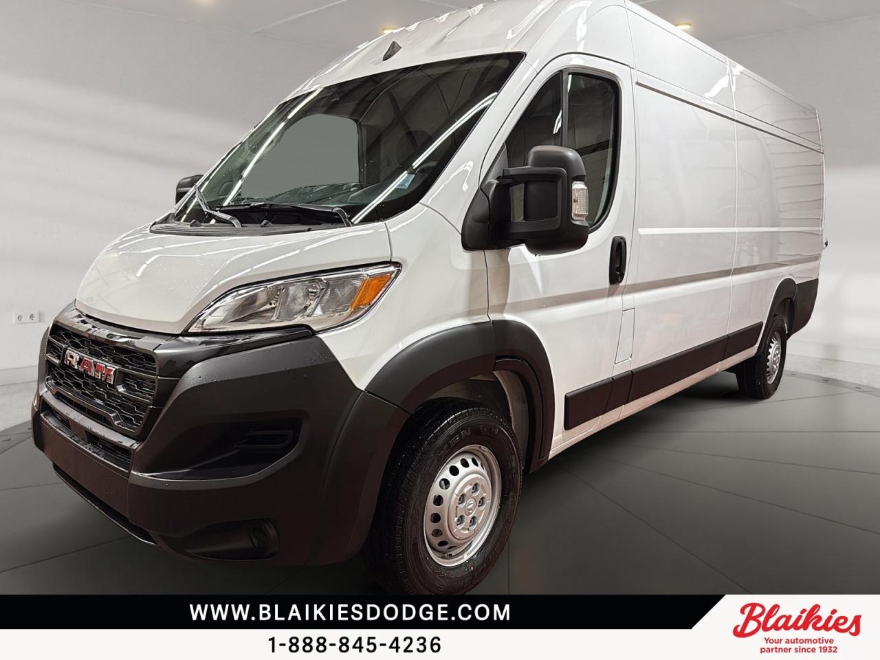 2025 Ram ProMaster 3500 | Like-New Work Van with Only 29 KMs

This 2025 Ram ProMaster 3500 is nearly factory fresh with just 29 km, ready to be upfitted for your business needs. Equipped with a powerful 3.6L Pentastar V6, heavy-duty suspension, and advanced tech like Park-Sense and Apple CarPlay, it offers serious capability for hauling, towing, or delivery.

Key Features:

3.6L Pentastar V6 engine with 4.08 axle ratio and FWD

Heavy-duty suspension with nearly 2,000 kg max payload

Uconnect 5 with 7-inch touchscreen and SiriusXM radio

Apple CarPlay, Android Auto, and built-in 4G LTE Wi-Fi hotspot

Cargo partition with sliding window and integrated upfit connector

Park-Sense rear park assist and backup camera

This Ram ProMaster 3500 is ready for any journey, blending performance, comfort, and modern features. Contact Blaikies Dodge for more details or to schedule a test drive today. Enjoy the convenience of viewing a free CarFax report without submitting personal information. Visit Blaikies Dodge for more details or click to schedule a test drive!