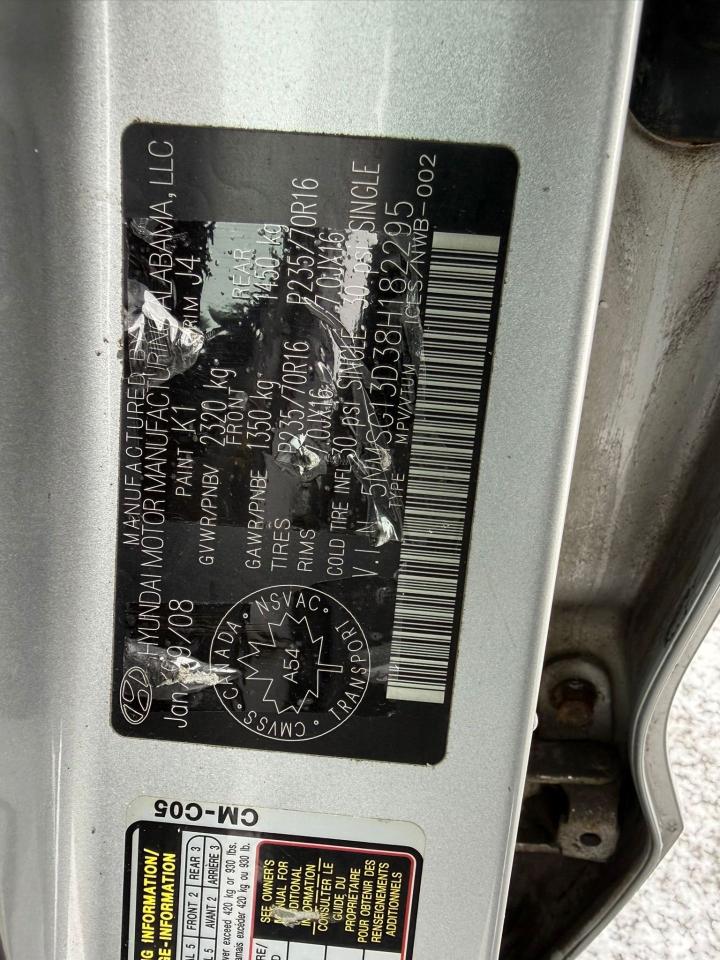 2008 Hyundai Santa Fe GL, NO ACCIDENTS, DRIVES WELL, TRADE IN, AS IS Photo