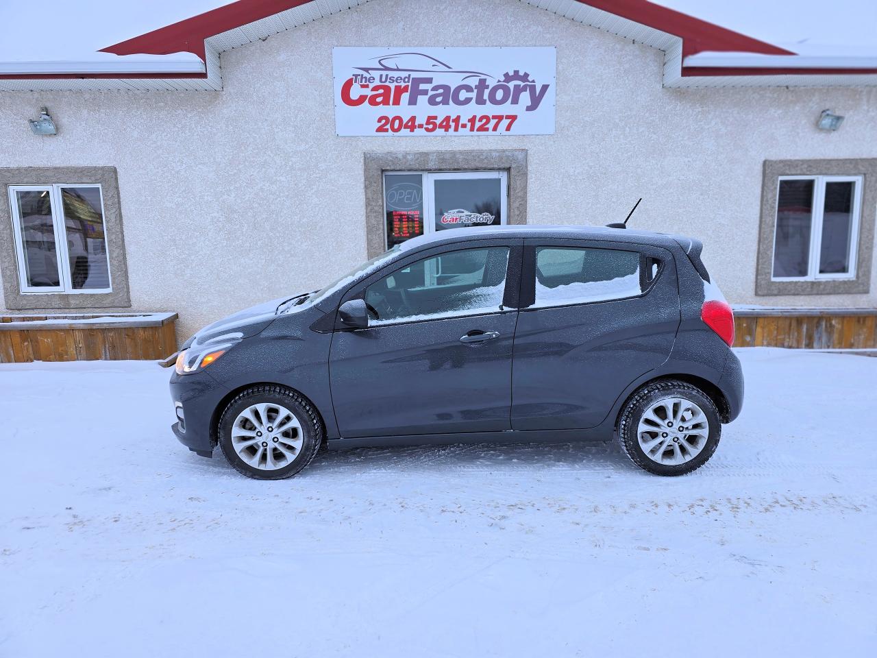 <p data-start=96 data-end=162><strong data-start=96 data-end=162>2021 Chevrolet Spark &ndash; Low KM | Fuel Efficient | Easy to Drive</strong></p><p data-start=164 data-end=364>Looking for an affordable, reliable, and city-friendly vehicle? This <strong data-start=233 data-end=257>2021 Chevrolet Spark</strong> is a great choice with <strong data-start=281 data-end=299>only 53,000 km</strong> and modern tech to keep you connected and confident on the road.</p><p data-start=366 data-end=383><strong data-start=366 data-end=383>Key Features:</strong></p><ul data-start=384 data-end=693><li data-start=384 data-end=454><p data-start=386 data-end=454><strong data-start=386 data-end=406>Rear View Camera</strong> &ndash; added confidence when parking and reversing</p></li><li data-start=455 data-end=514><p data-start=457 data-end=514><strong data-start=457 data-end=483>GM Infotainment System</strong> with <strong data-start=489 data-end=501>SiriusXM</strong> capability</p></li><li data-start=515 data-end=586><p data-start=517 data-end=586>Excellent fuel economy &ndash; perfect for commuting or first-time buyers</p></li><li data-start=587 data-end=636><p data-start=589 data-end=636>Compact size that&rsquo;s easy to maneuver and park</p></li><li data-start=637 data-end=693><p data-start=639 data-end=693>Comfortable interior with surprising cargo versatility</p></li></ul><p data-start=695 data-end=809>This Spark is a smart option if you want dependable transportation that&rsquo;s economical, practical, and fun to drive.</p><p data-start=811 data-end=948>📍 <strong data-start=814 data-end=875>Available now at The Used Car Factory &ndash; Oakbank, Manitoba</strong><br data-start=875 data-end=878>Known for honest, low-pressure service and quality pre-owned vehicles.</p><p data-start=811 data-end=948><strong>Get Pre-Approved ! Apply today drive today !</strong></p><p data-start=811 data-end=948><strong>www.theusedcarfactory.ca/finance</strong></p><p data-start=811 data-end=948>&nbsp;</p><p data-start=955 data-end=1012><em data-start=955 data-end=1012>where great vehicles and genuine service come standard.</em></p><p data-start=1014 data-end=1125><em data-start=1014 data-end=1125>We are proud members of The Manitoba Used Car Dealer Association as well as the Manitoba Chamber of Commerce.</em></p><p data-start=1127 data-end=1229><em data-start=1127 data-end=1229>All payments, and prices, are plus applicable taxes. The Used Car Factorys Dealers permit is #4821.</em></p>